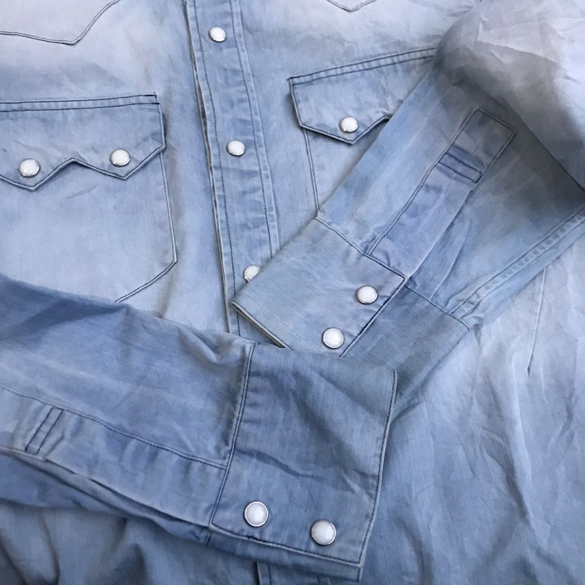 Cowboy Equipment × If Six Was Nine × Japanese Brand Vintage Slowgun Japan Ranchwear Cowboy Shirt Size M denim Size US S / EU 44-46 / 1 - 10 Thumbnail