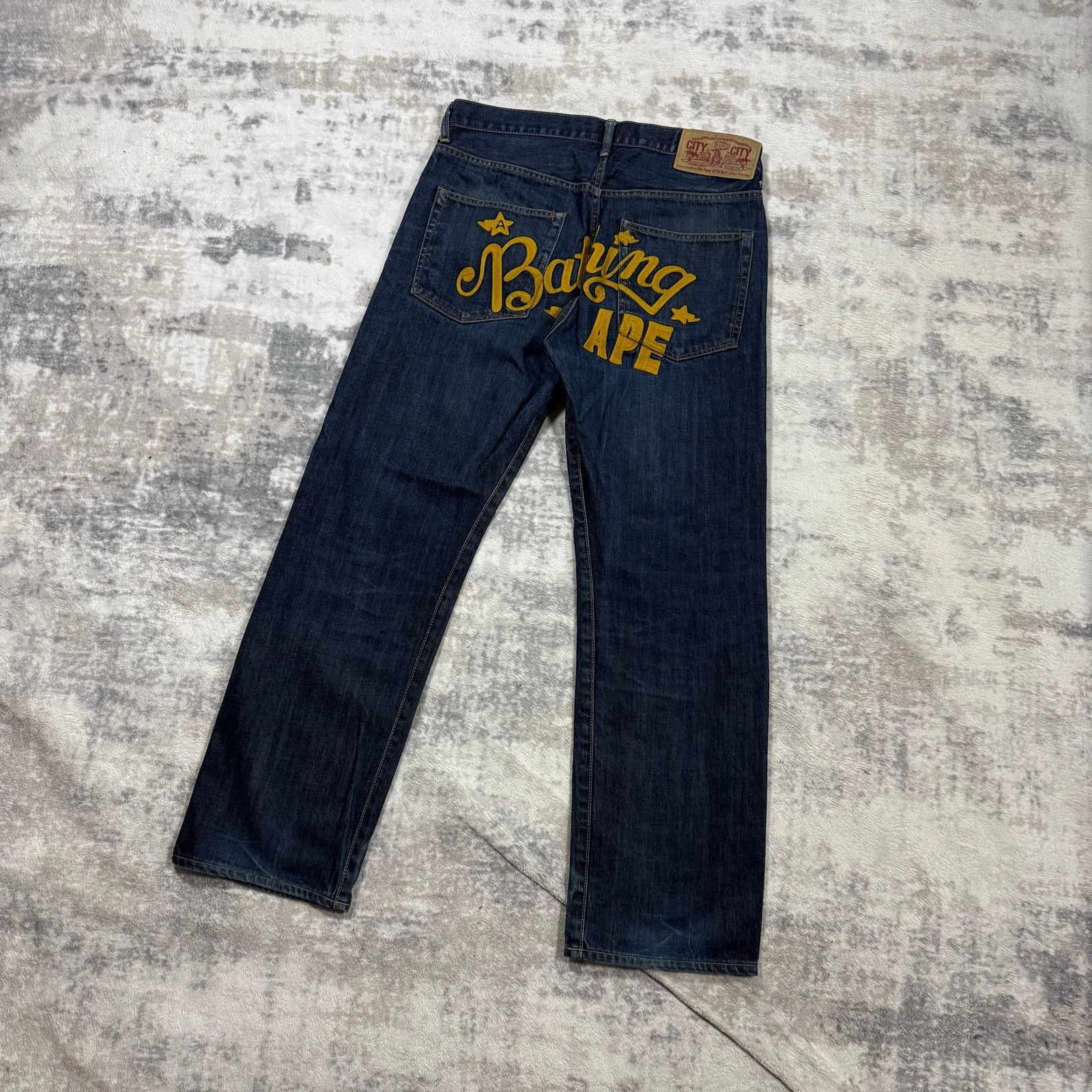 Bape × Nigo Authentic Bape 2000’s Shooting Star Jeans 32 Size US 32 / EU 48 - 1 Thumbnail
