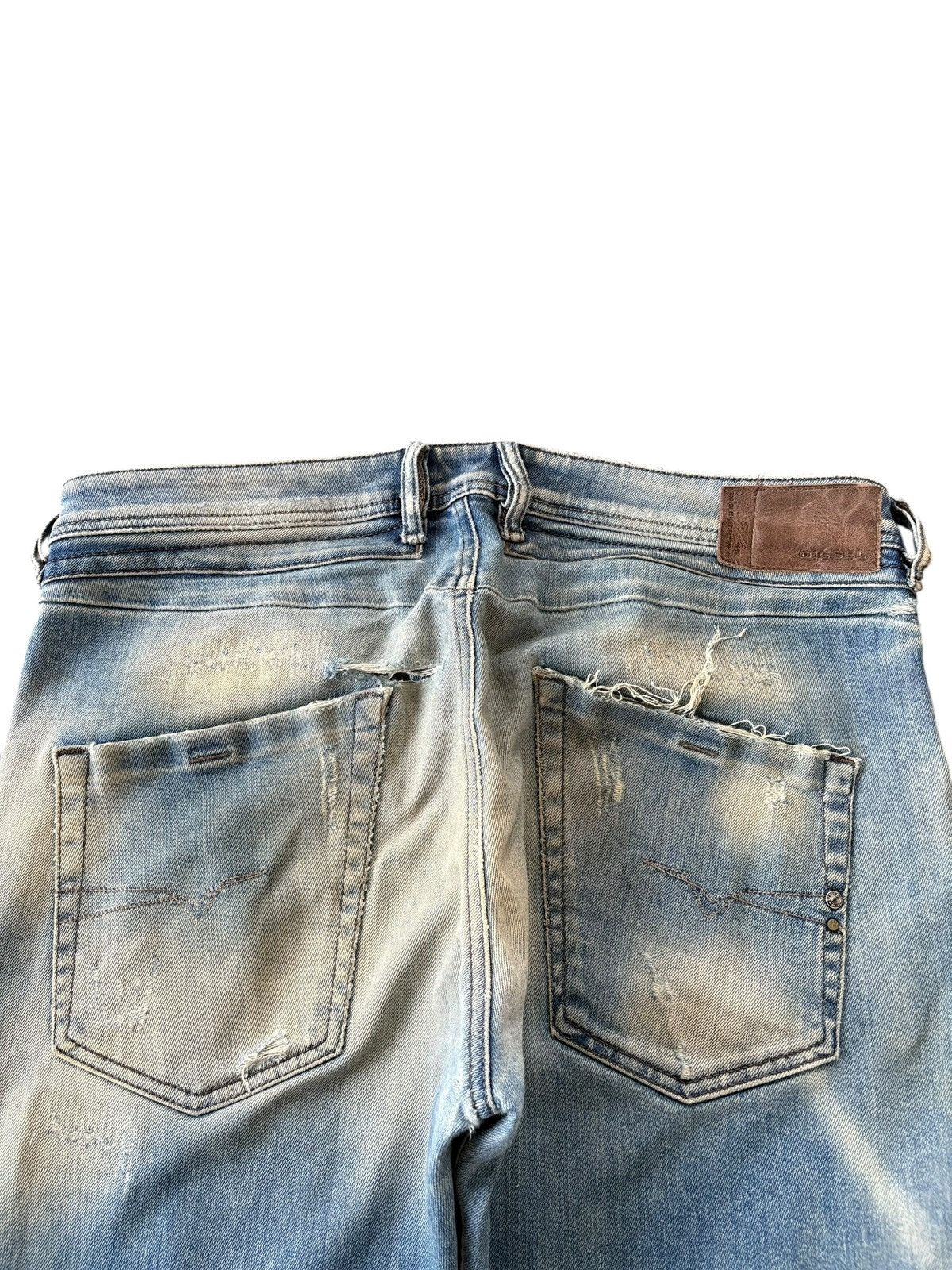 Diesel Vintage Italy Diesel Belther Mud Wash Distressed Jeans Size US 37 - 4 Thumbnail