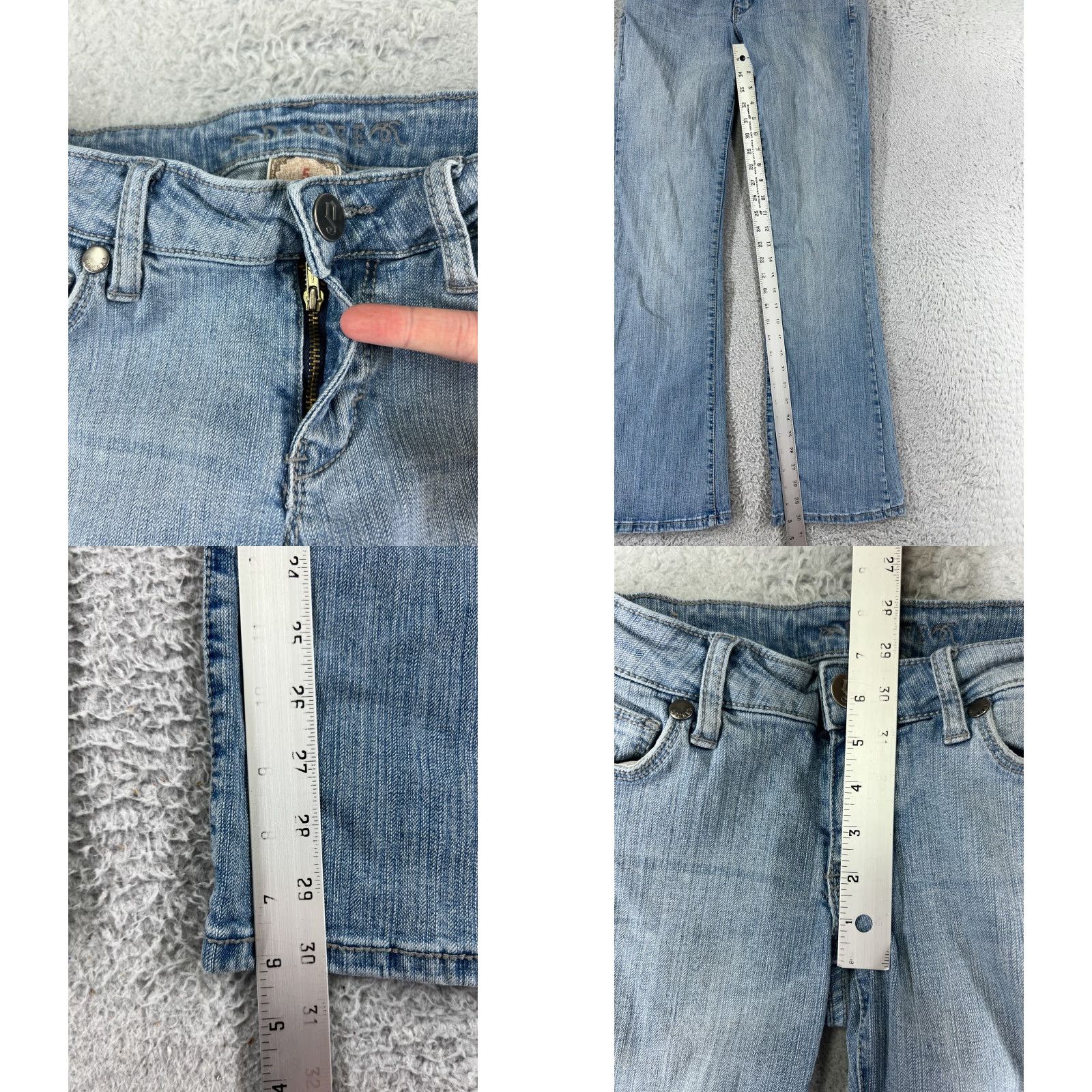Decree Decree Jeans Womens 5 Blue Denim Bootcut Cotton Blend Embroidered Zip Fly Size 27" / US 4 / IT 40 - 8 Thumbnail
