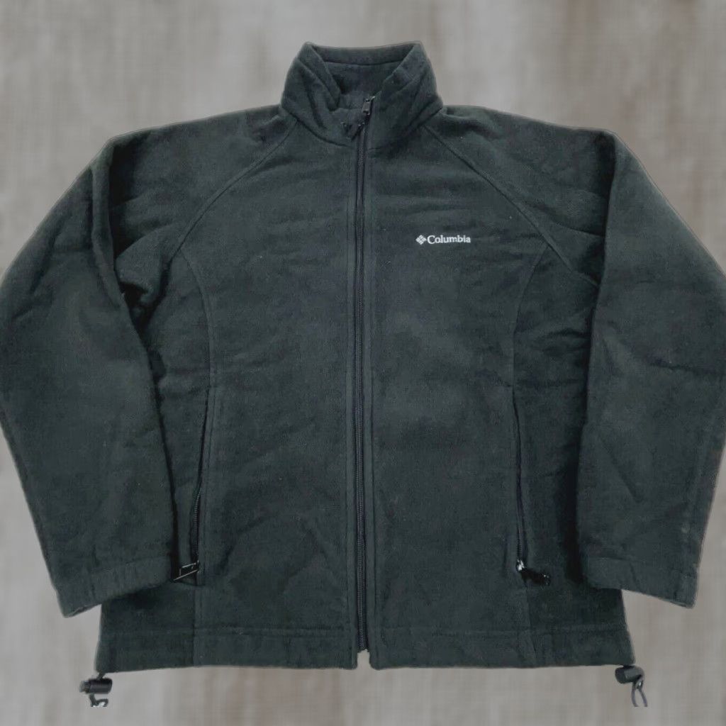 Vintage Columbia Benton Springs Jacket Women Medium Black Fleece Full Zip Size M / US 6-8 / IT 42-44 - 1 Thumbnail