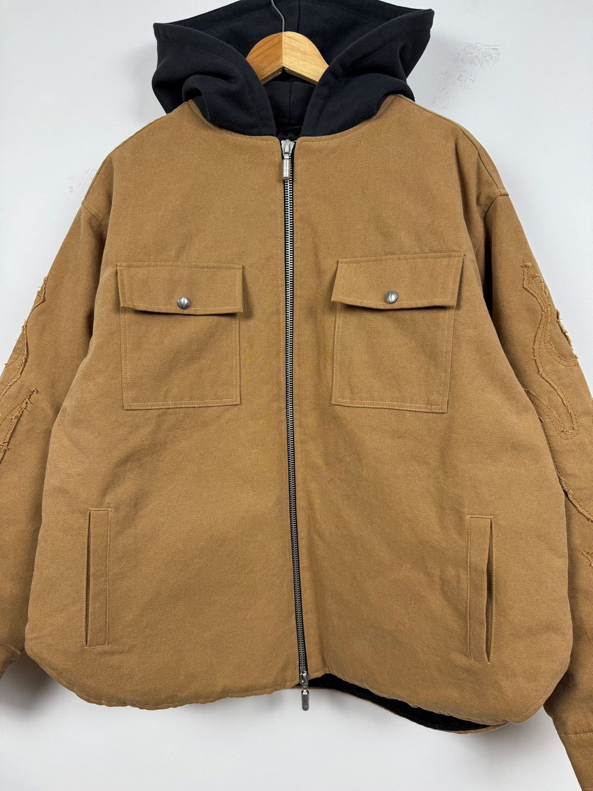 Rhude Rhude Flame Hooded Work Jacket Size US XL / EU 56 / 4 - 11 Thumbnail