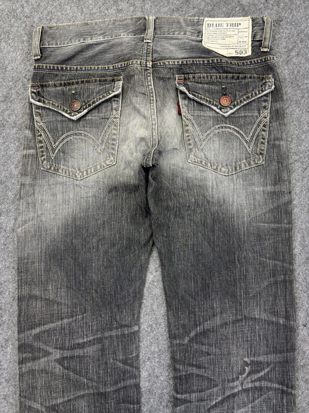 Edwin Edwin Black Wash Raw Fades Straight Denim K32 Size US 35 - 8 Thumbnail