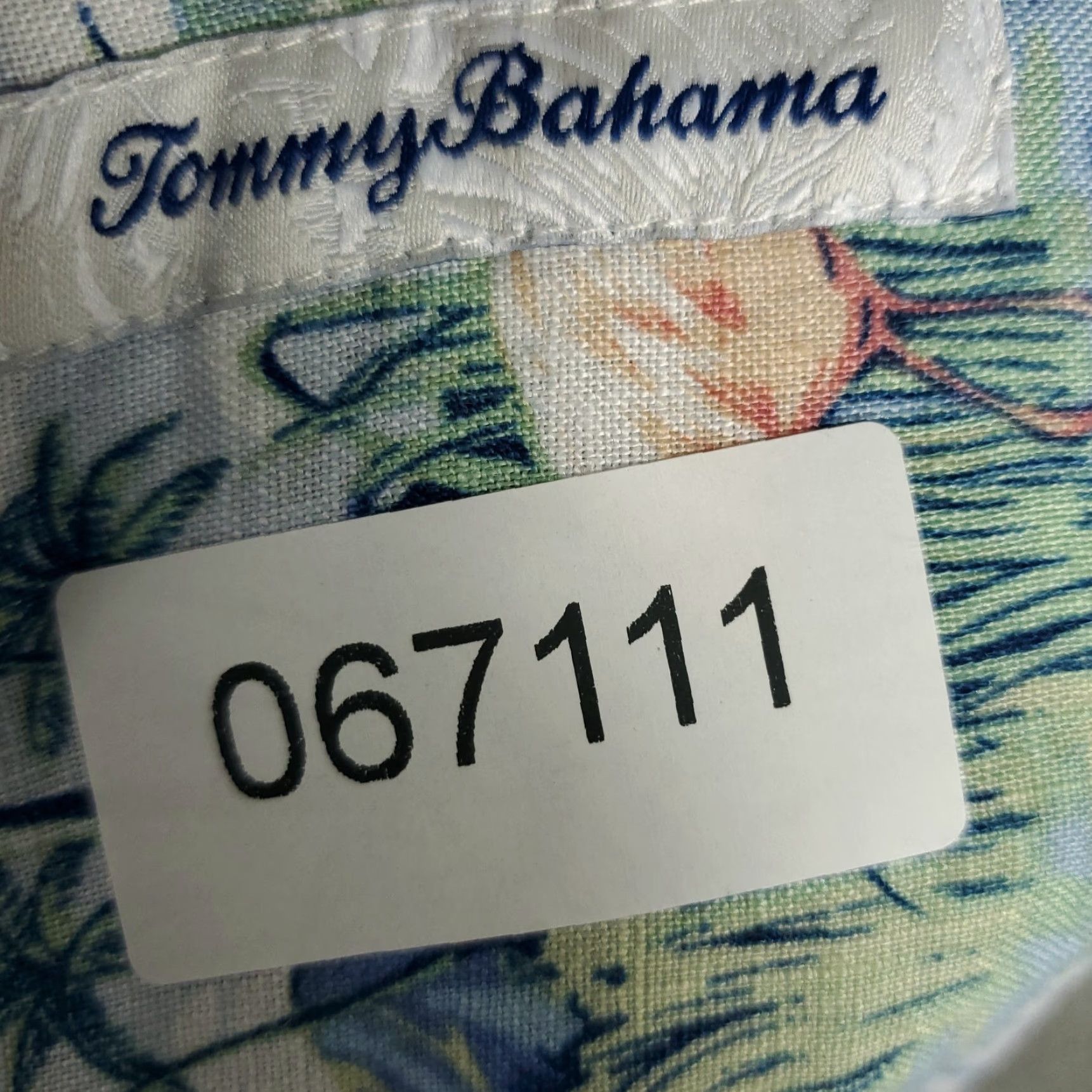 Tommy Bahama Tommy Bahama Shirt Mens 2XL Blue Flamingo Linen Hawaiian Button Up Short Sleeve Shirt Size US XXL / EU 58 / 5 - 8 Thumbnail
