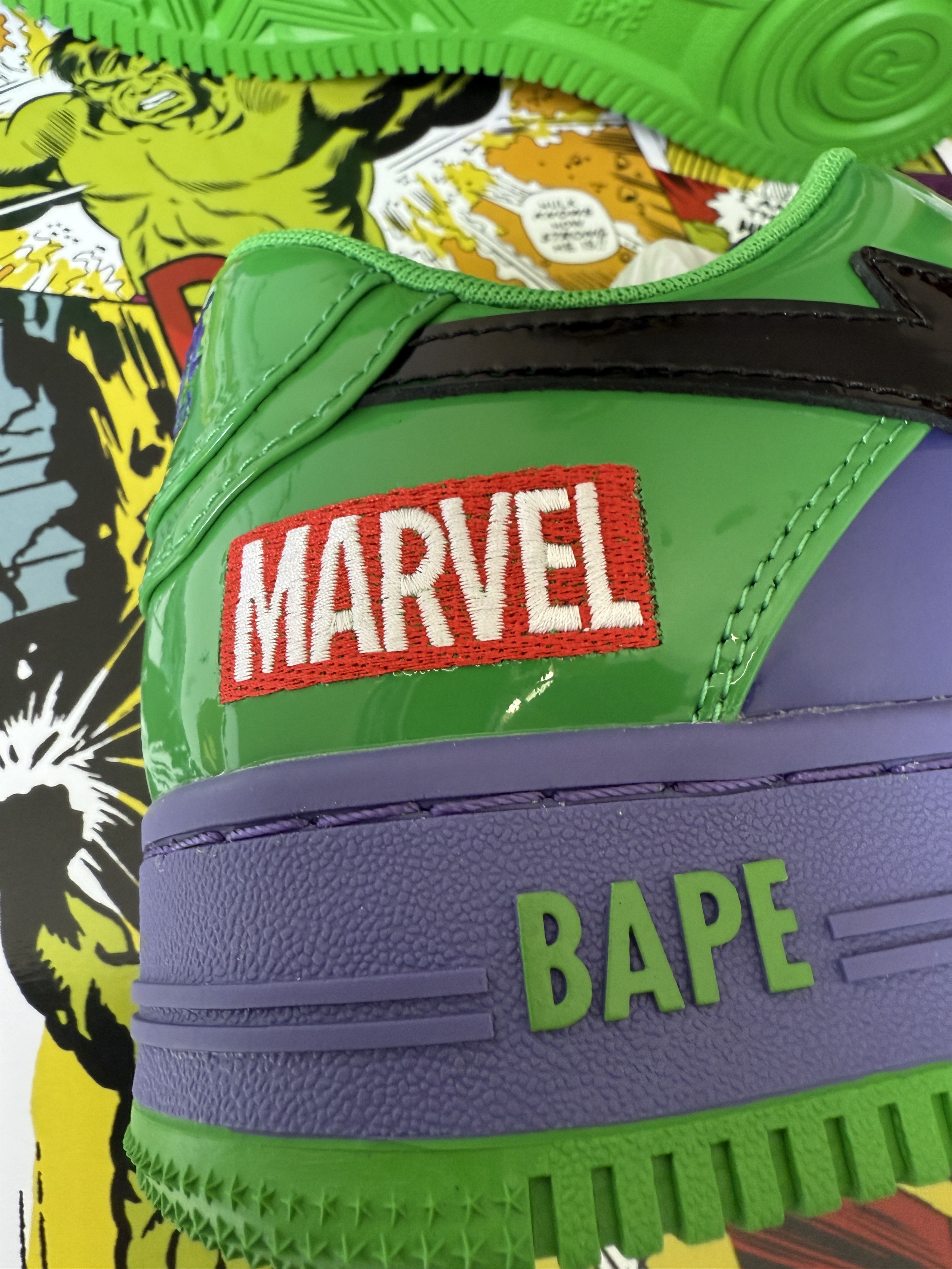 Bape MARVEL BAPE STA HULK Size US 7 / EU 40 - 6 Thumbnail