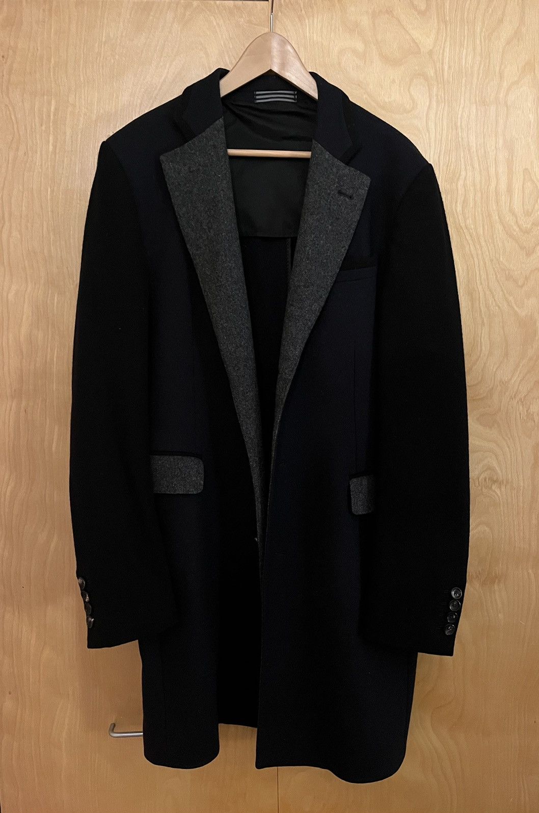 Moschino Moschino Men’s Wool Two Tone Coat Size US M / EU 48-50 / 2 - 2 Thumbnail