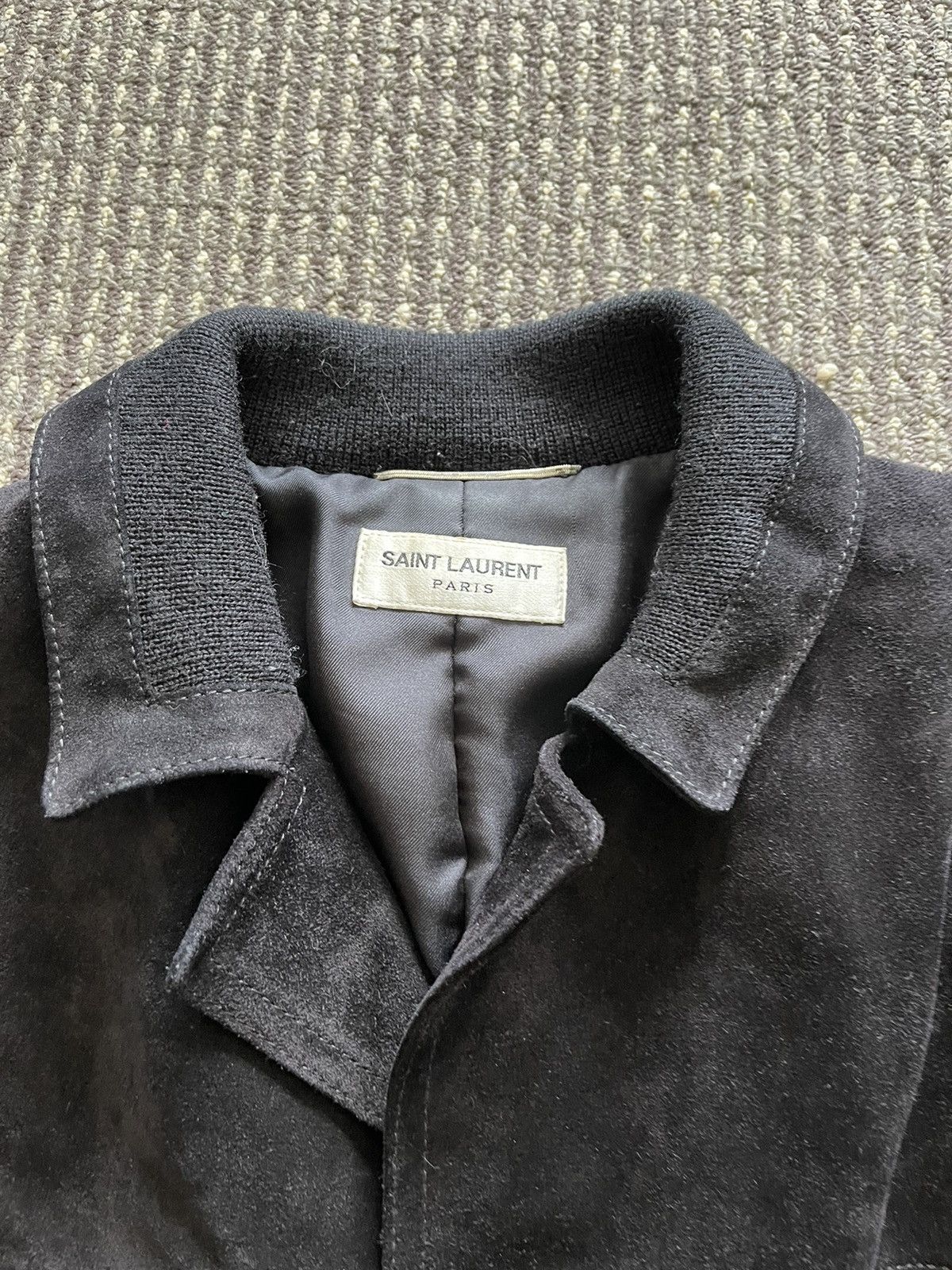 Hedi Slimane × Saint Laurent Paris SLP 15AW Calf Suede Jacket Size US M / EU 48-50 / 2 - 3 Thumbnail