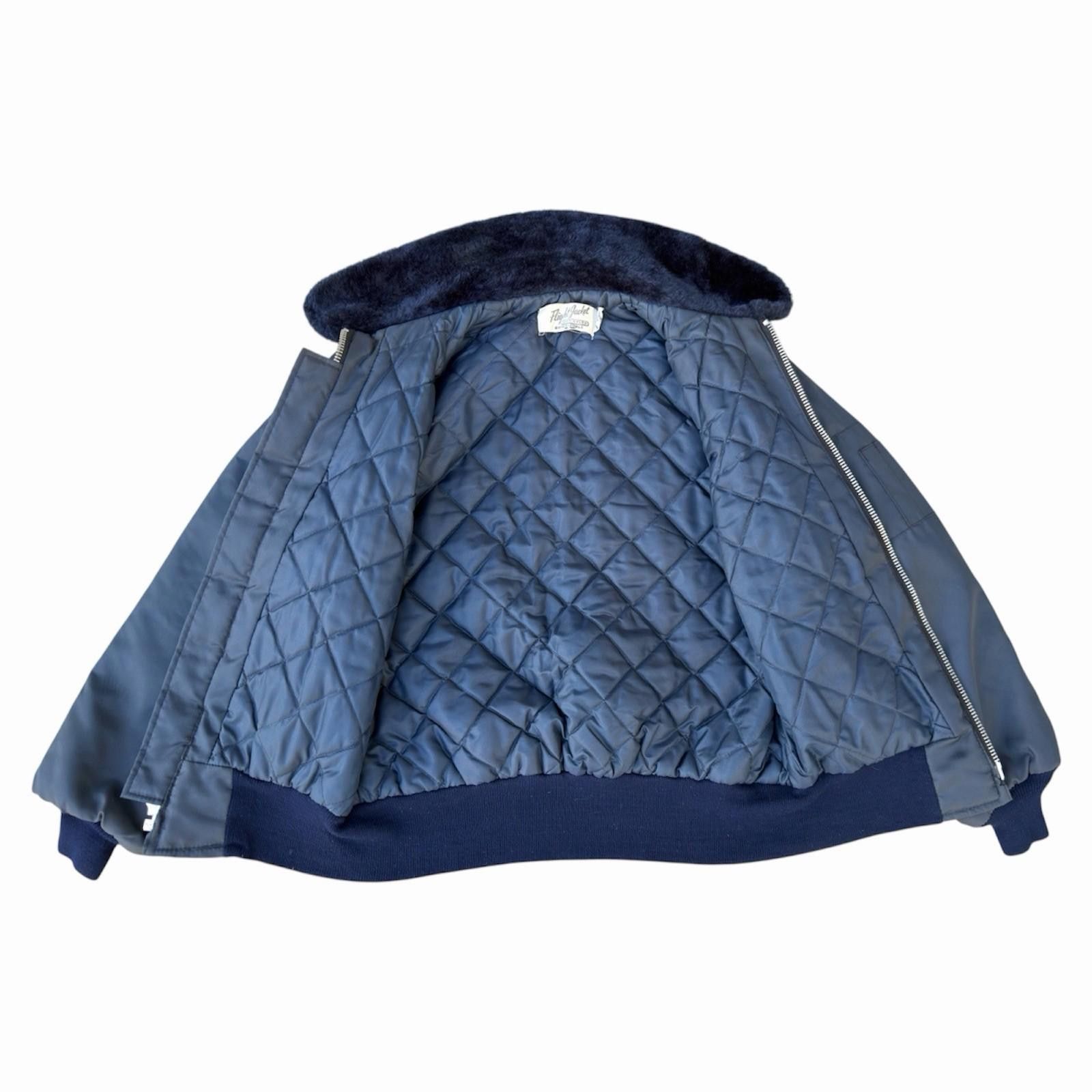 Other Flight Jacket Outer Shell Quilted Liner Blue Nylon Small Size US L / EU 52-54 / 3 - 3 Thumbnail