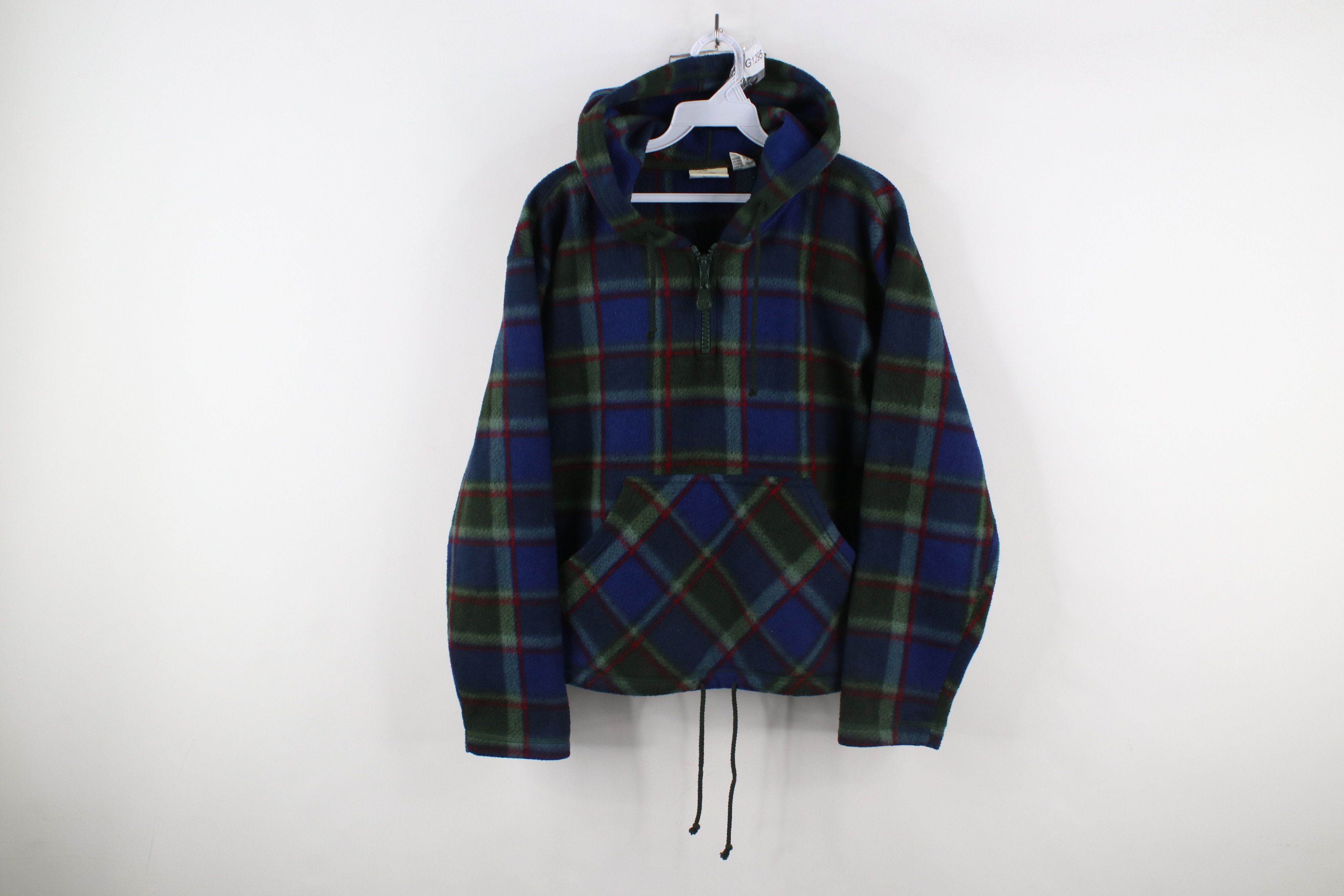 Vintage Vintage 90s Streetwear Half Zip Fleece Hoodie Sweatshirt Size M / US 6-8 / IT 42-44 - 1 Thumbnail