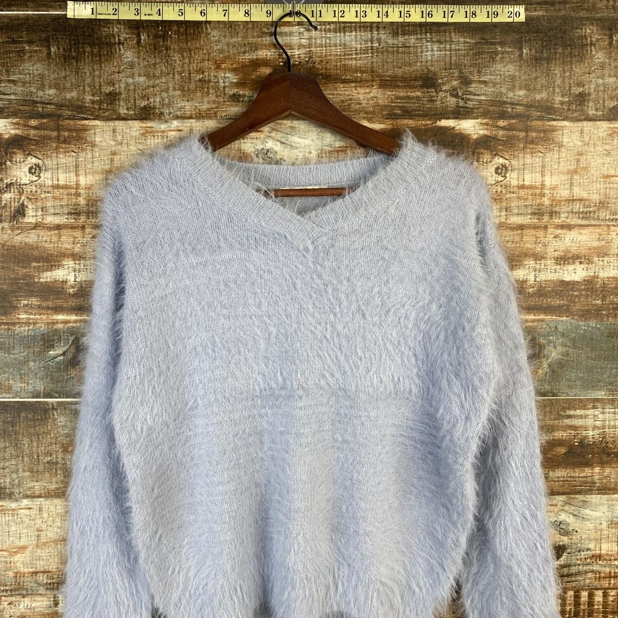 Homespun Knitwear DL Khalita Blue shaggy fur Mohair Knitwear #C1077 Size M / US 6-8 / IT 42-44 - 2 Thumbnail