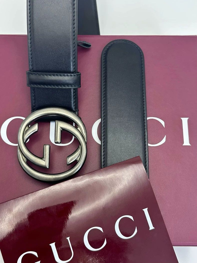 Gucci Gucci Interlocking G Buckle Leather Belt-2506 Size ONE SIZE - 4 Thumbnail