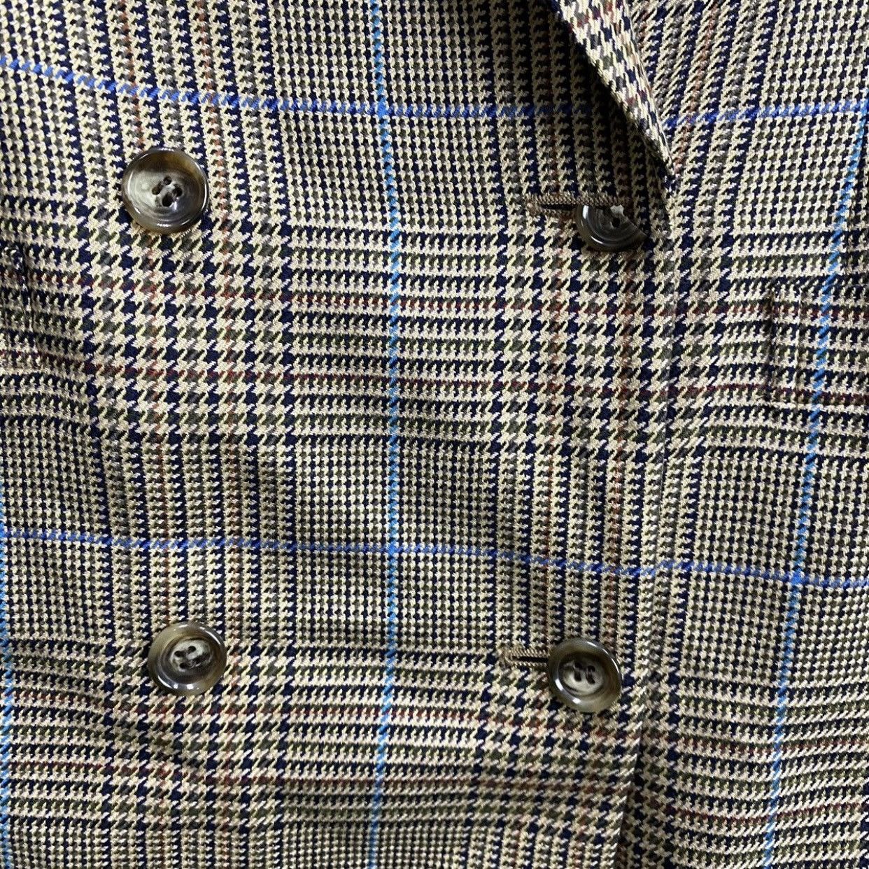 Burberry Prorsum Vintage Burberrys Double Breasted Houndstooth Plaid Wool Size S / US 4 / IT 40 - 6 Thumbnail