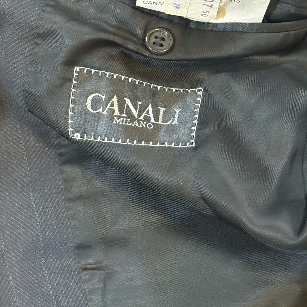J Brand Canali Men’s Wool Blazer Navy Pinstripe 40R Size 40R - 7 Thumbnail