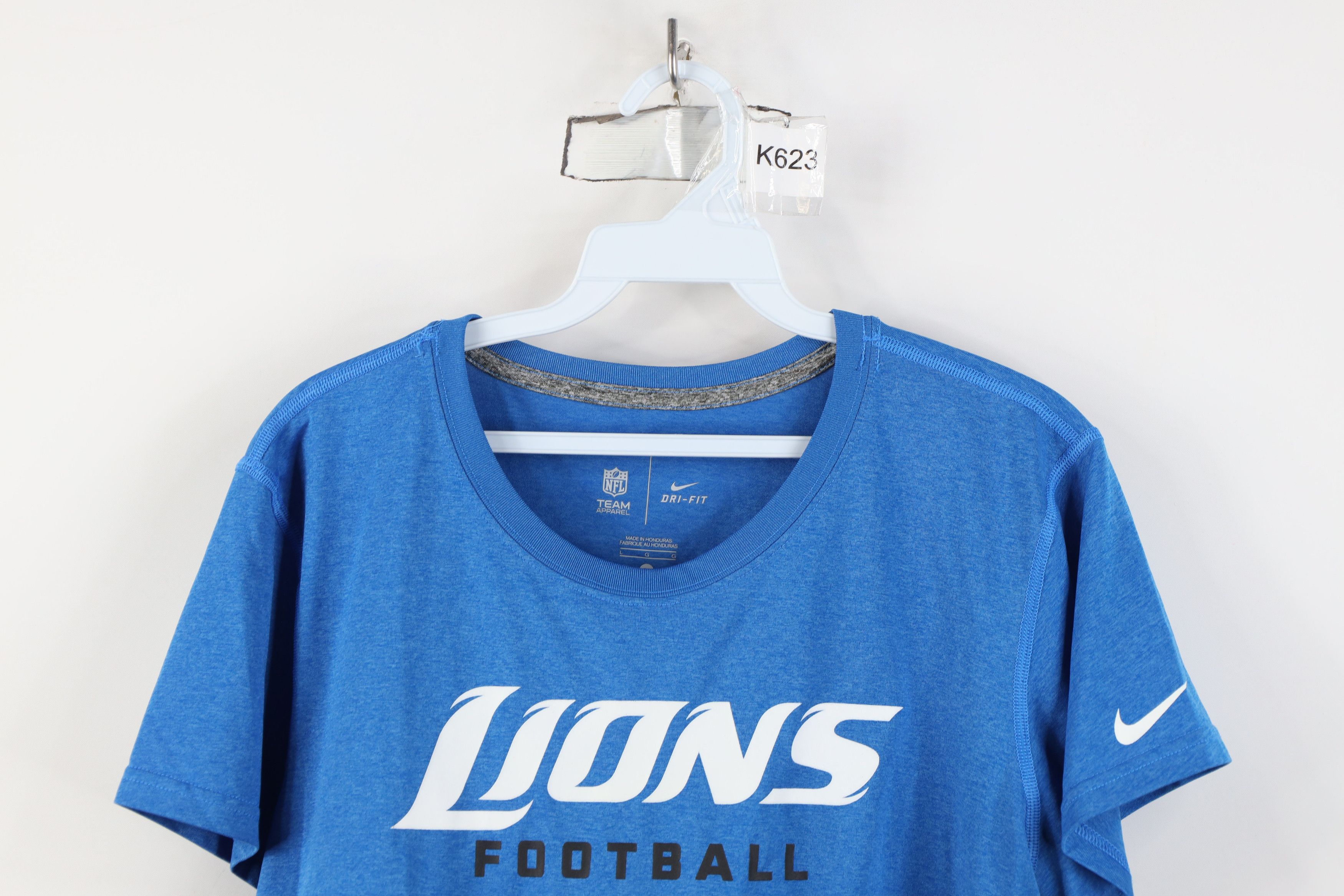 Nike Nike NFL Lions Football Short Sleeve T-Shirt Blue Dri-Fit Size L / US 10 / IT 46 - 2 Thumbnail