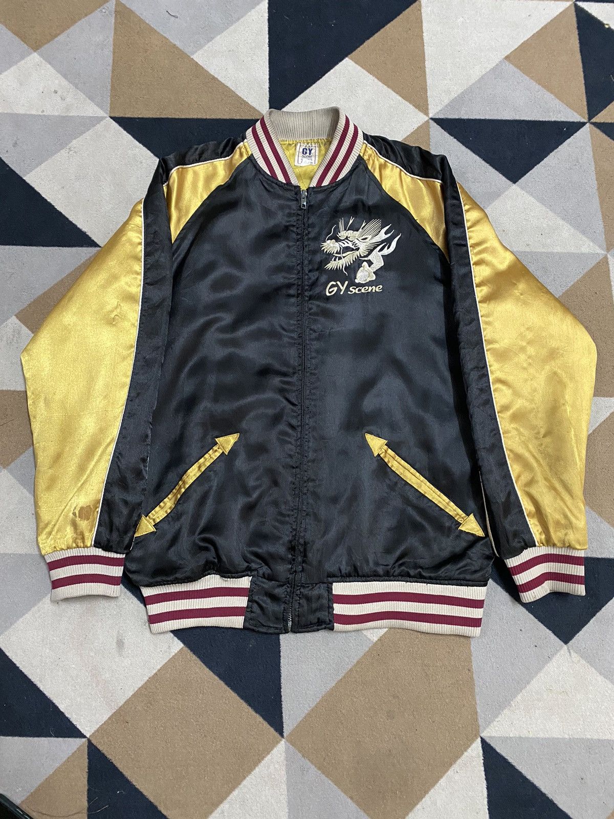 Japanese Brand Sukajan Gy Scene Dragon Size US S / EU 44-46 / 1 - 3 Thumbnail