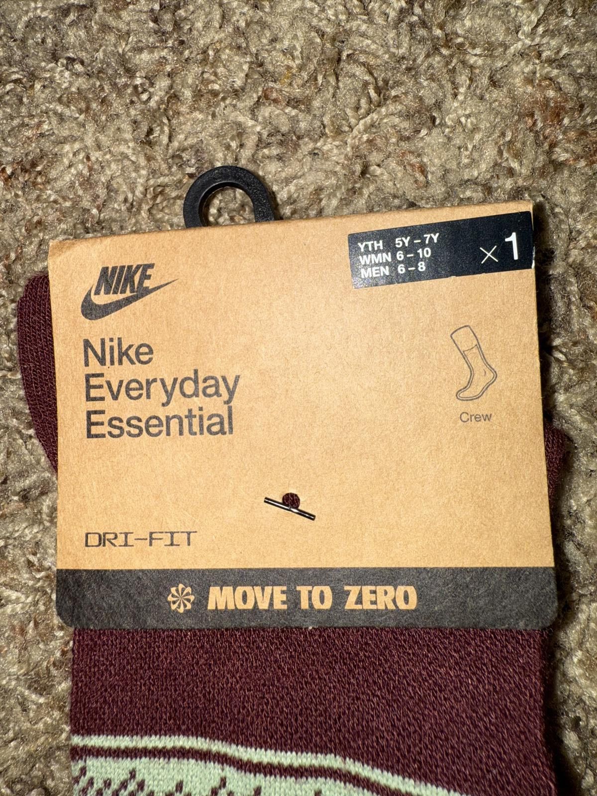 Nike Nike Unisex Everyday Essentials Fair Isle Crew Socks Sample Size ONE SIZE - 2 Thumbnail