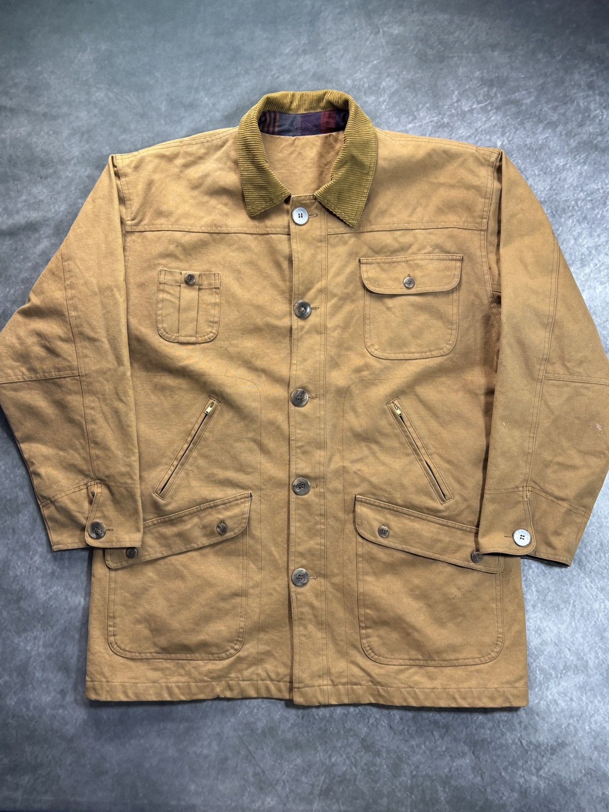 Vintage Vintage Canvas Hunting Jacket Lined Chore Coat Winter Workw Size US XL / EU 56 / 4 - 2 Thumbnail