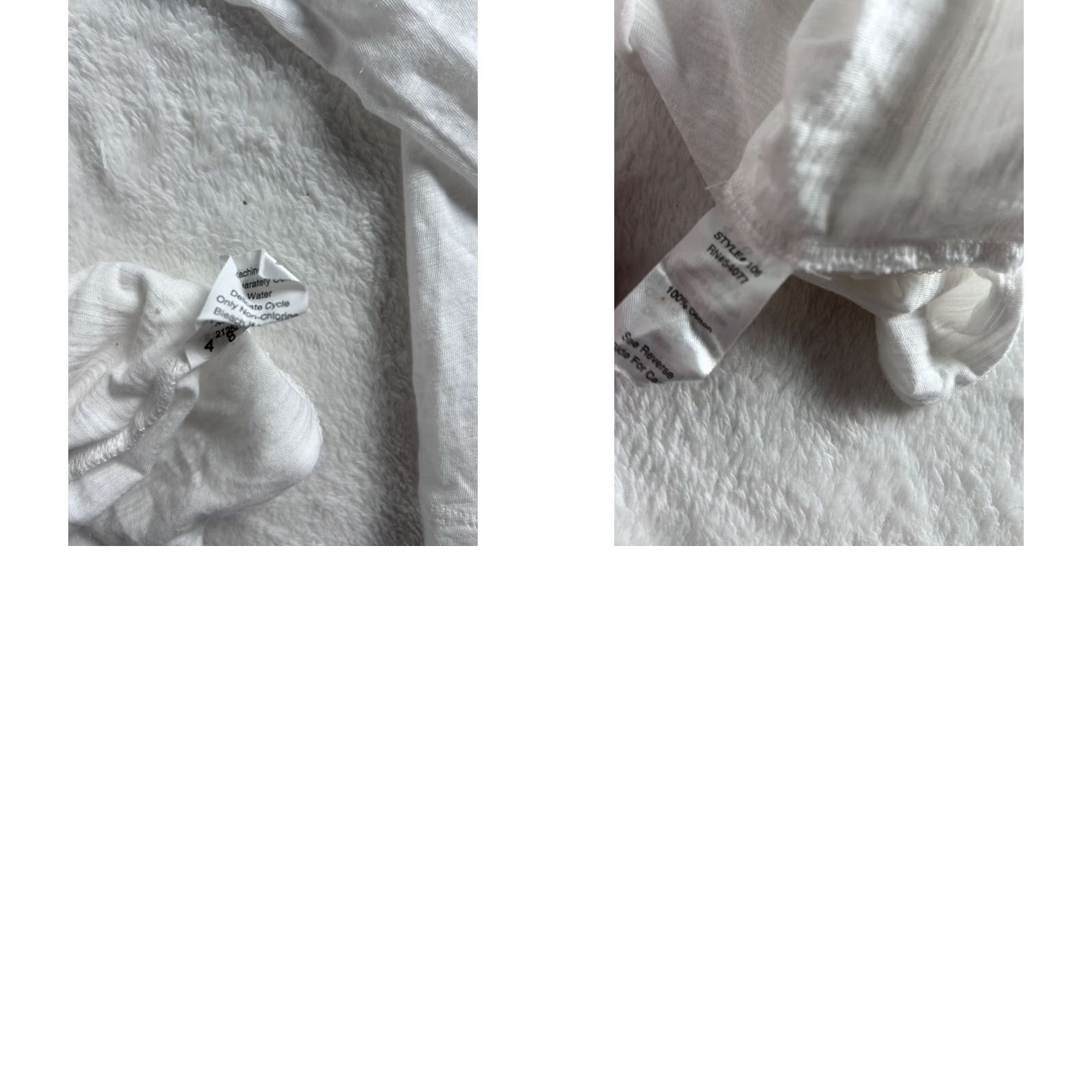 Vintage Cabi Womens White Long Sleeve Blouse Large Lightweight 100% Cotton Faux Wrap Top Size L / US 10 / IT 46 - 8 Thumbnail