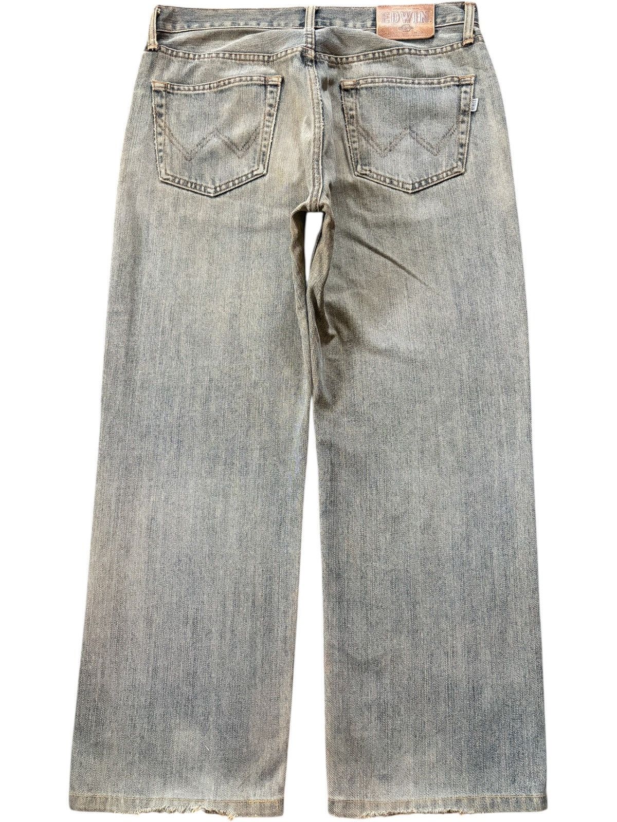 Edwin Vintage Edwin 403 Mud Wash Distress Loose Jeans Size US 32 / EU 48 - 2 Thumbnail