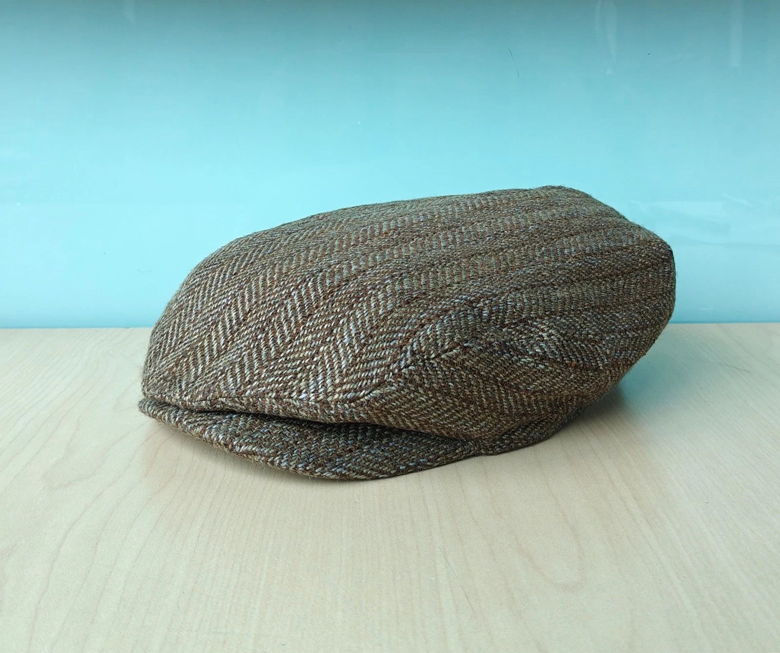 RRL Ralph Lauren DOUBLE RL Linen-Blend Herringbone Driver's Cap T/1911 Size ONE SIZE - 3 Thumbnail