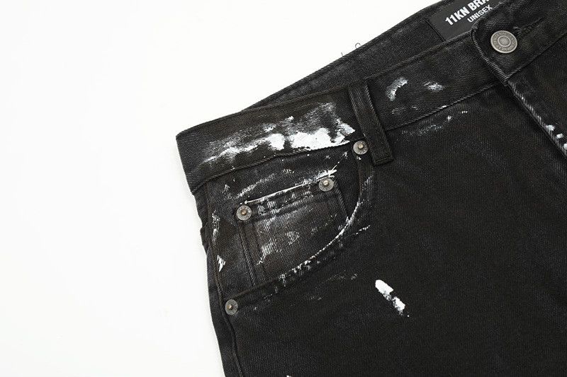 Jean American retro distressed splatter graffiti jeans Size US 32 / EU 48 - 4 Thumbnail