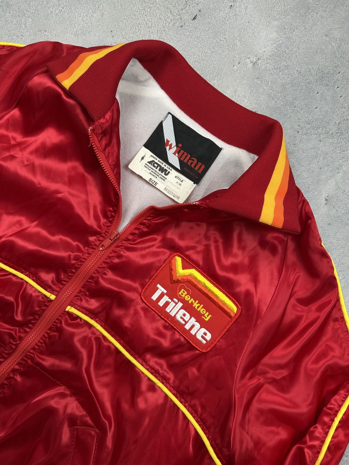 Vintage Vintage 80s Berkley Trilene Satin Racing Jacket 90s USA M Size US M / EU 48-50 / 2 - 13 Thumbnail