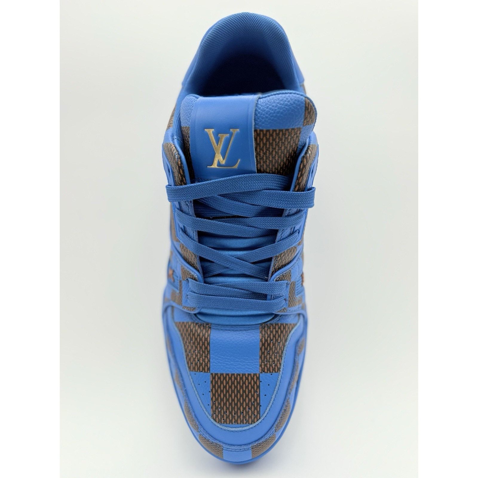 Louis Vuitton 8.5-9 US Louis Vuitton Trainer ' Blue Brown Checker ' CLEAN! Size US 9 / EU 42 - 5 Thumbnail