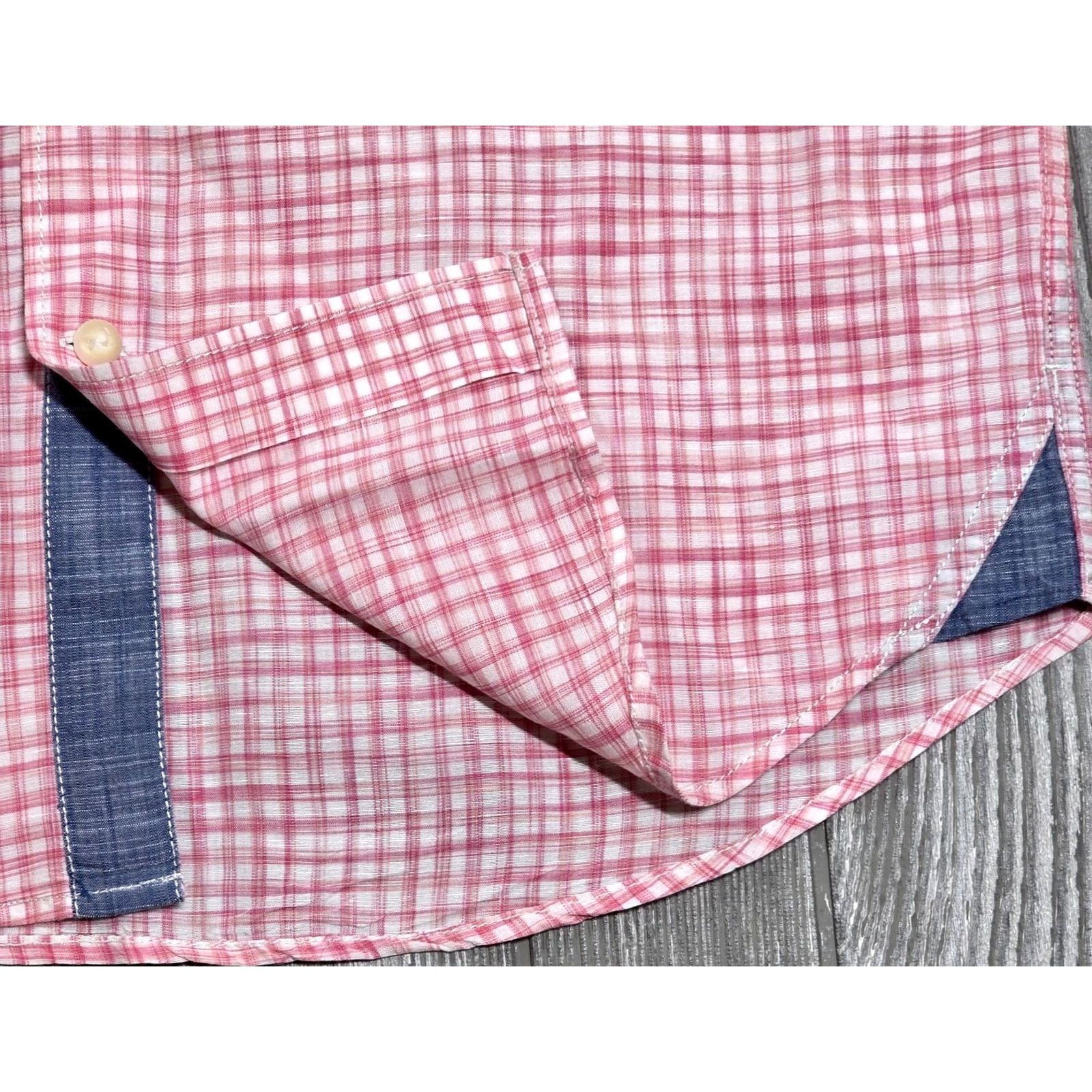 Tommy Bahama Tommy Bahama Paradise Breezer Shirt Pink Plaid Short Sleeve Linen Blend Mens S Size US S / EU 44-46 / 1 - 5 Thumbnail