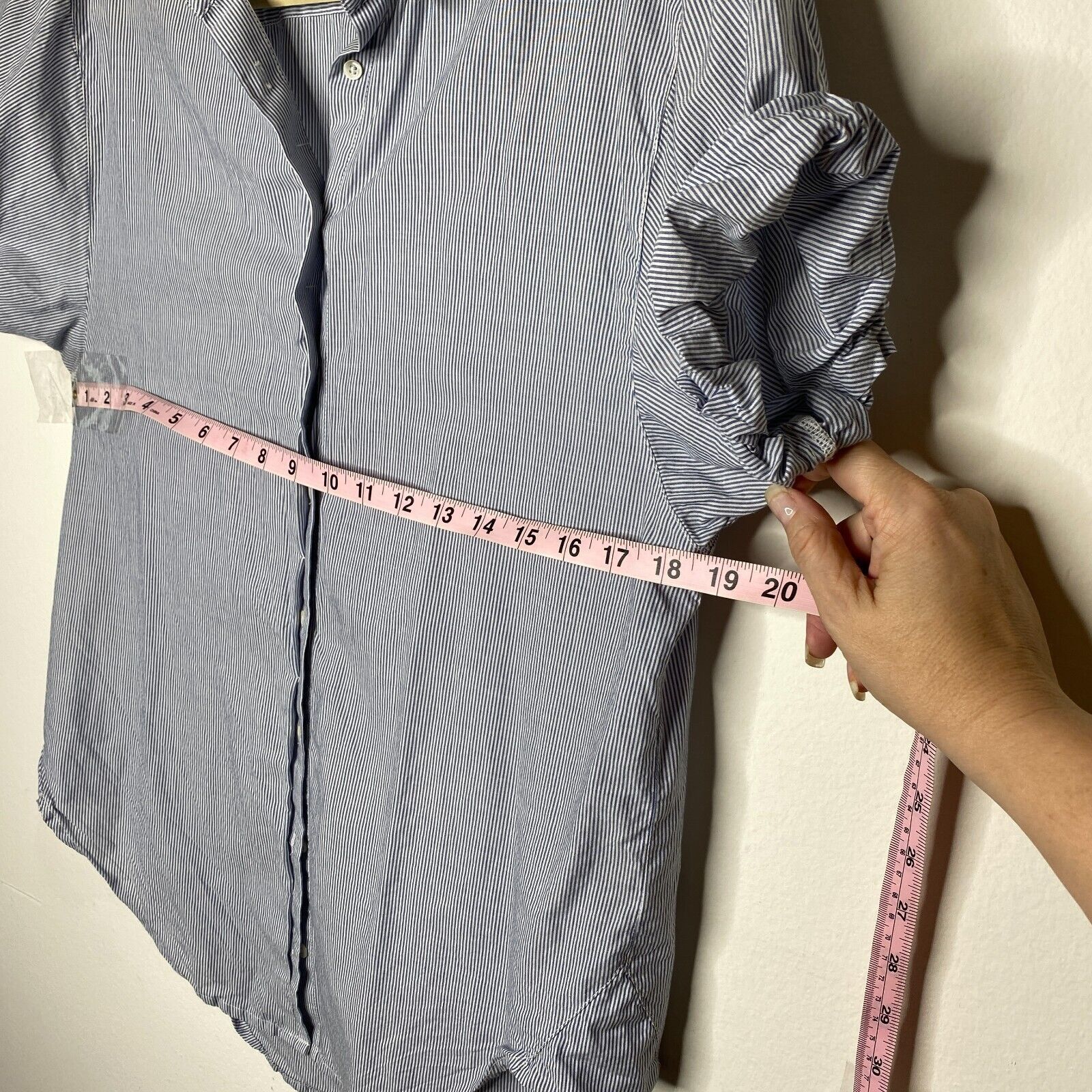 Aritzia Aritzia Community Blue White PinStripe The Jane Button Shirt Size XS / US 0-2 / IT 36-38 - 10 Thumbnail