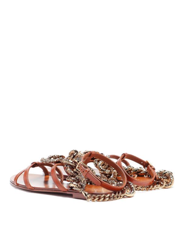 Dolce & Gabbana o1y0925 Ankle Strap Sandals in Brown/Gold Size US 4 / IT 34 - 4 Thumbnail