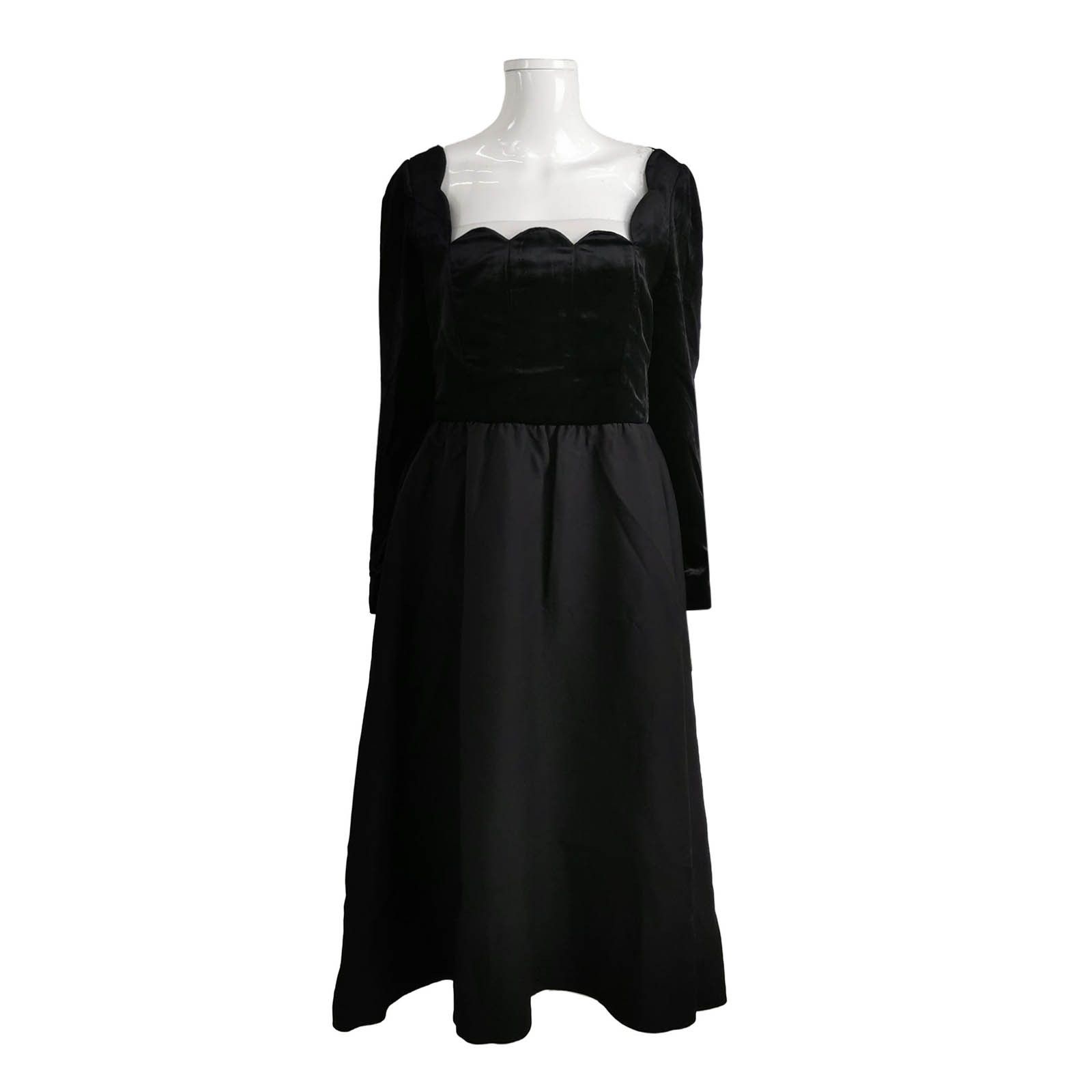 Valentino Valentino Black Velvet Panel Midi Dress Size 44 Size M / US 6-8 / IT 42-44 - 1 Thumbnail