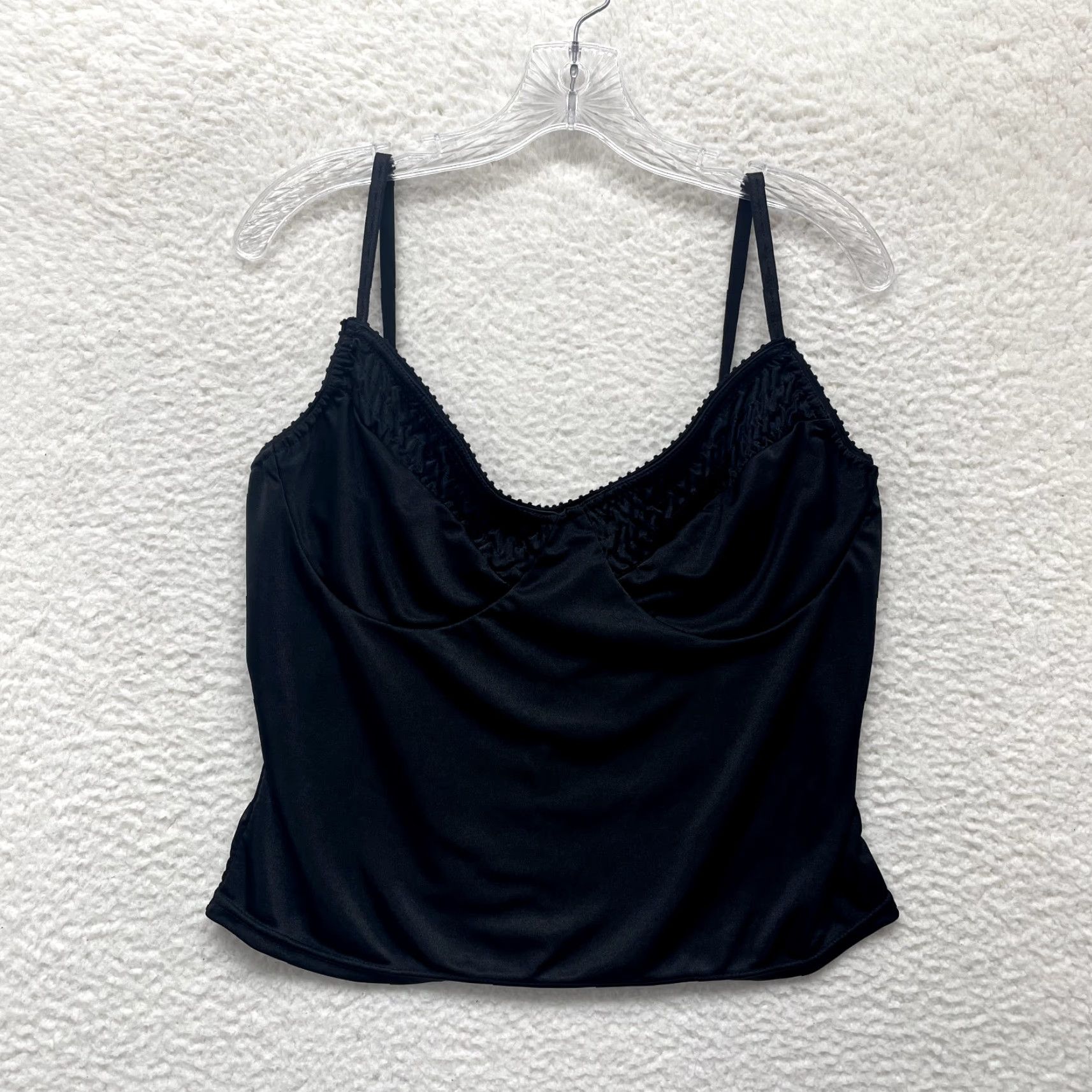 Vintage VINTAGE Y2K Camisole Tank Top 1X 2X Fairy Goth Grunge Whimsigoth Plus Size Dreamgirl Black Shirt Women Mens Size XL / US 12-14 / IT 48-50 - 2 Thumbnail