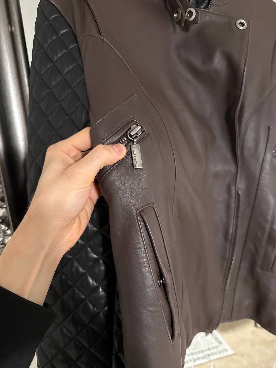 Pelle Pelle Pelle Pelle Princess Cut Brown leather jacket quilted black Size XXL / US 16-18 / IT 52-54 - 4 Thumbnail