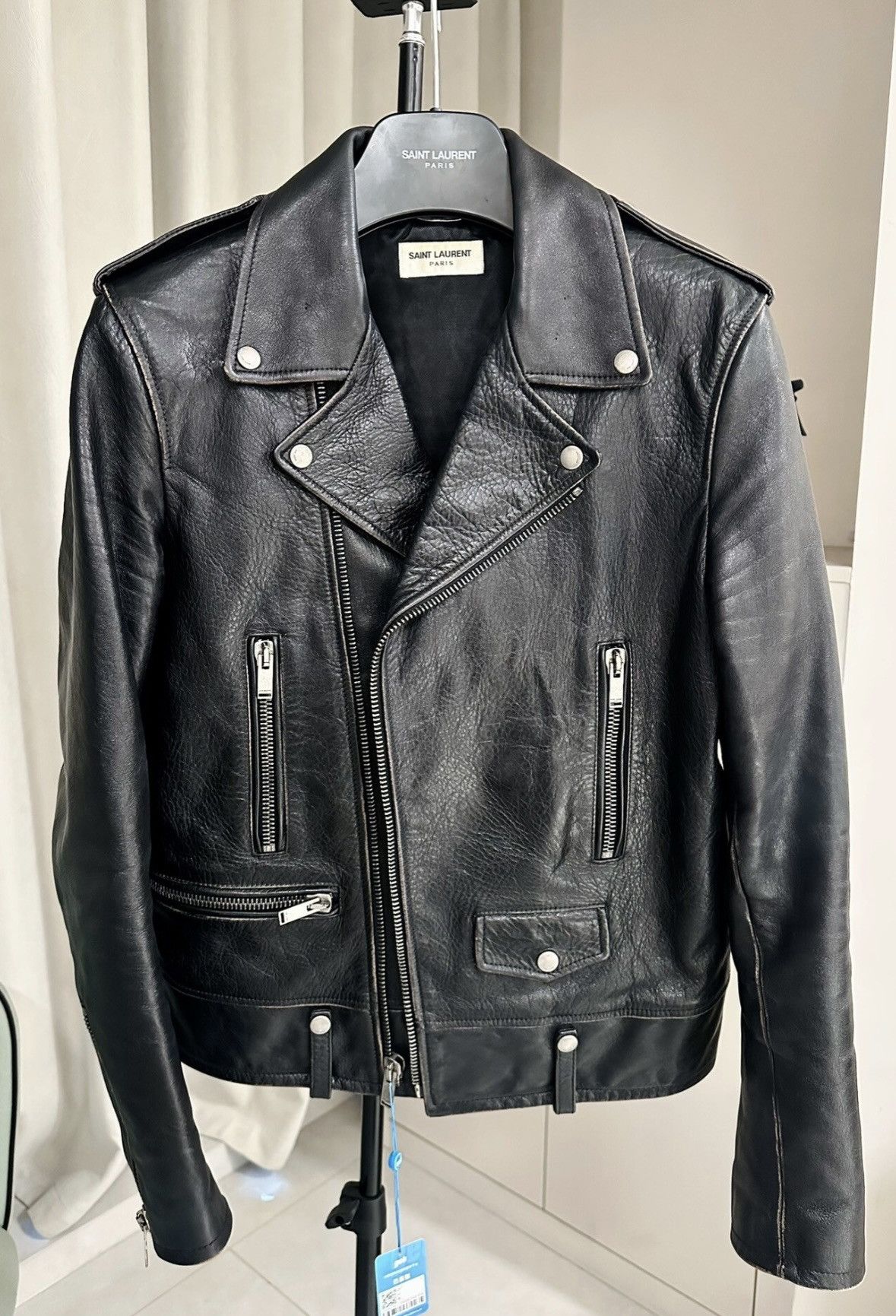 Saint Laurent Paris Saint Laurent 2018FW Bird Back Logo LO1 Leather Jacket Size US M / EU 48-50 / 2 - 2 Thumbnail