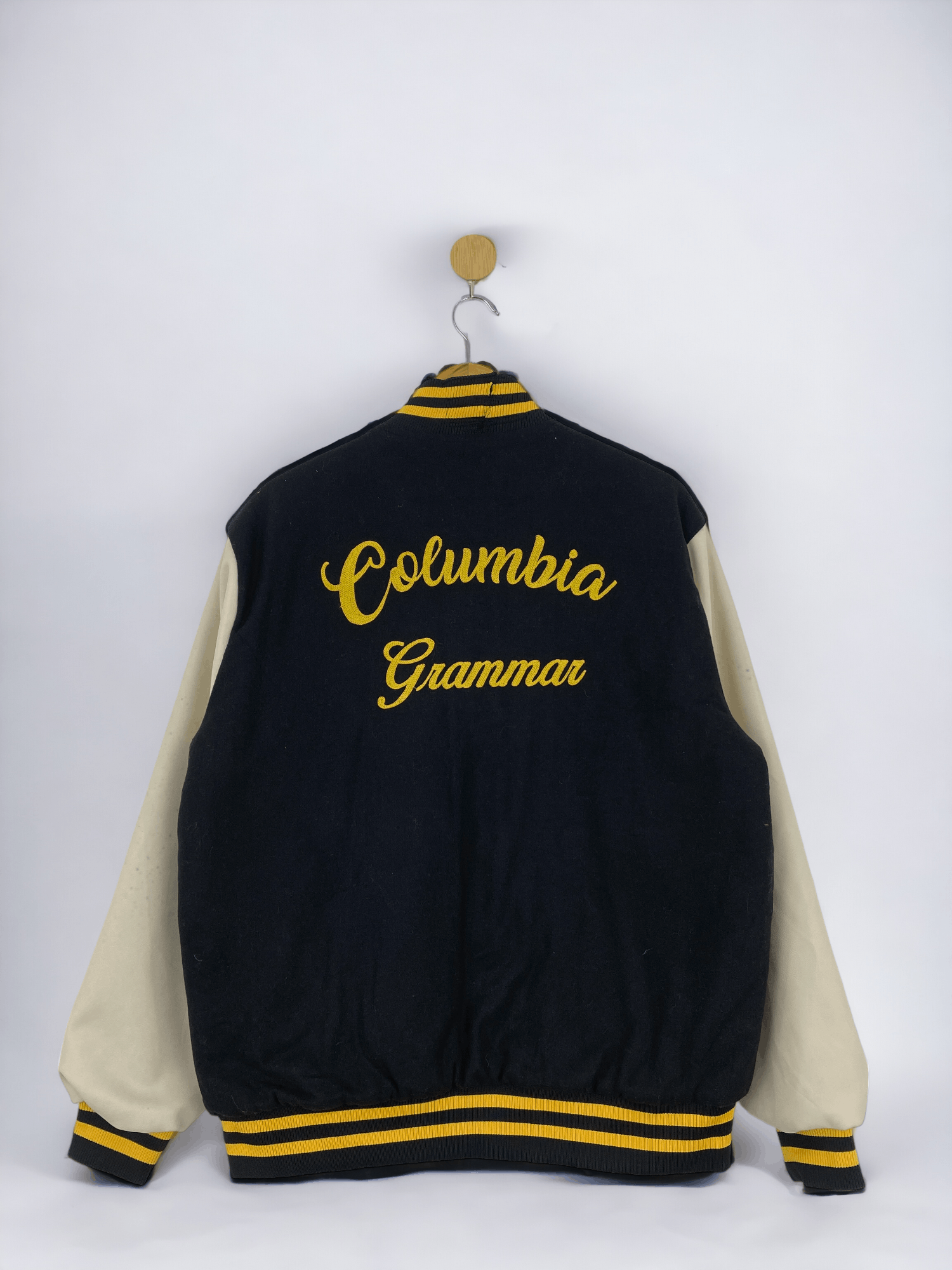 Japanese Brand Vintage Columbia Grammar Sleeve Leather Varsity JA0010 Size US XXL / EU 58 / 5 - 3 Thumbnail