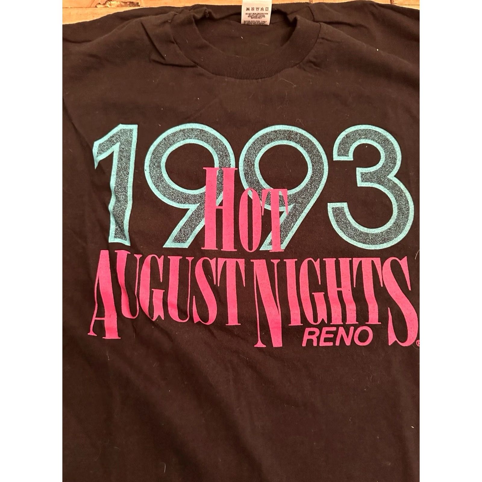 Vintage VINTAGE 1993 Hot August Nights Reno Men's T-Shirt Black L Car Show Single Stitch Mens Size US L / EU 52-54 / 3 - 2 Thumbnail