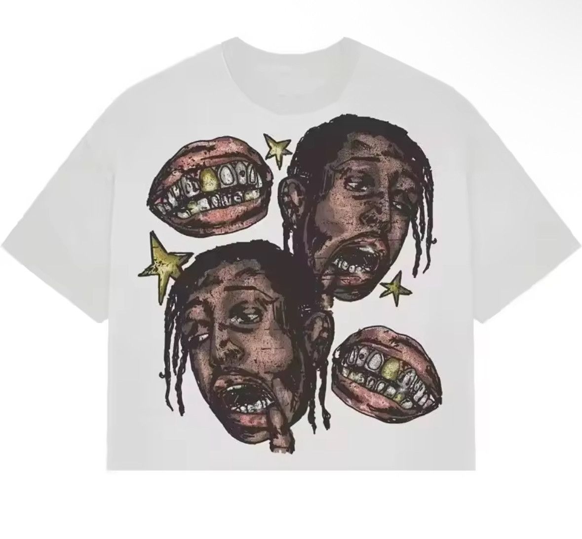 Other Y2K Streetwear Goth Fashion White T-Shirt Punk Graphic Tees Size US L / EU 52-54 / 3 - 1 Thumbnail