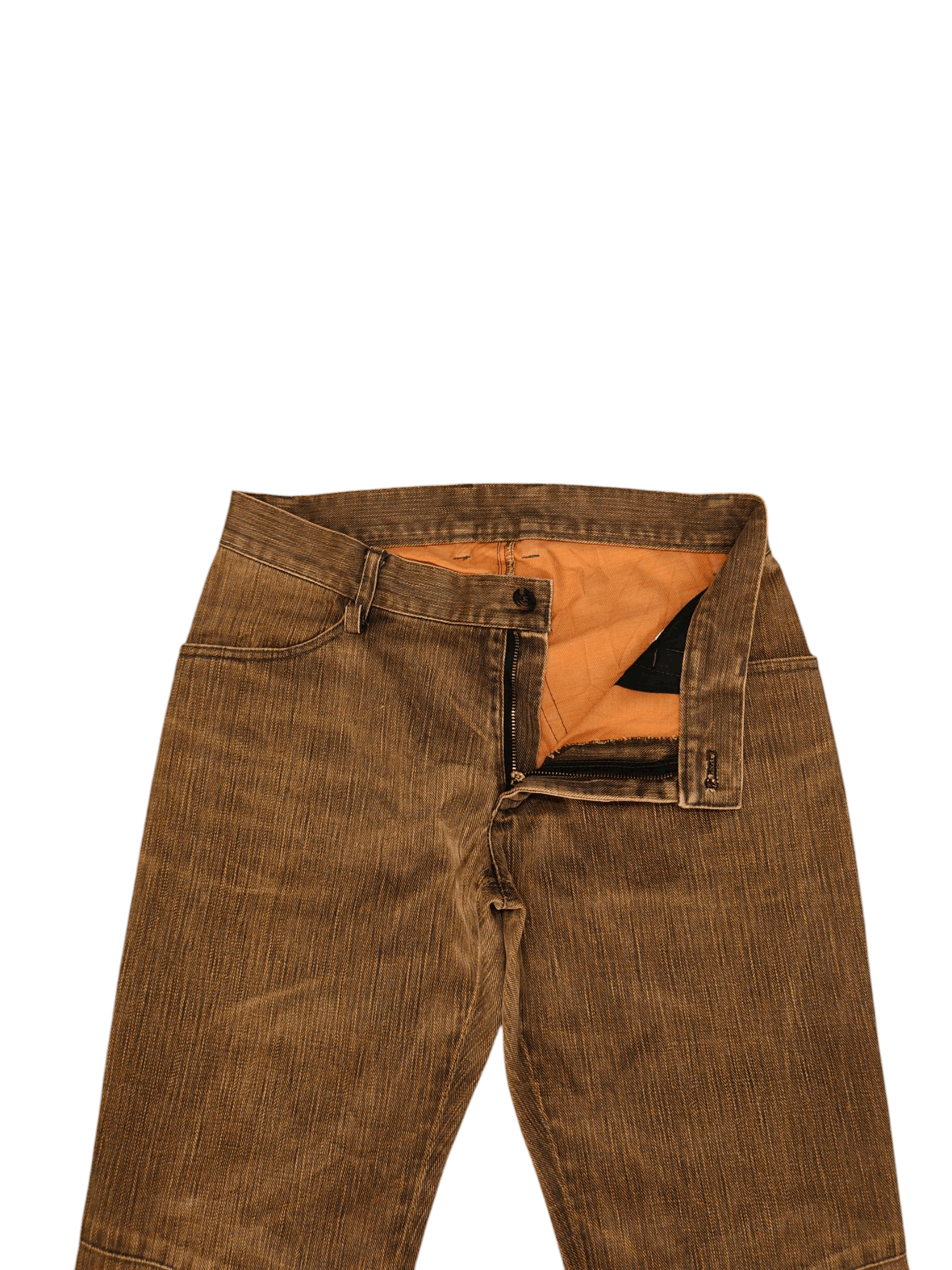 If Six Was Nine Flare Jeans Hodinova Japan Brown Orange Denim Bootcut Lgb Size US 30 / EU 46 - 10 Thumbnail