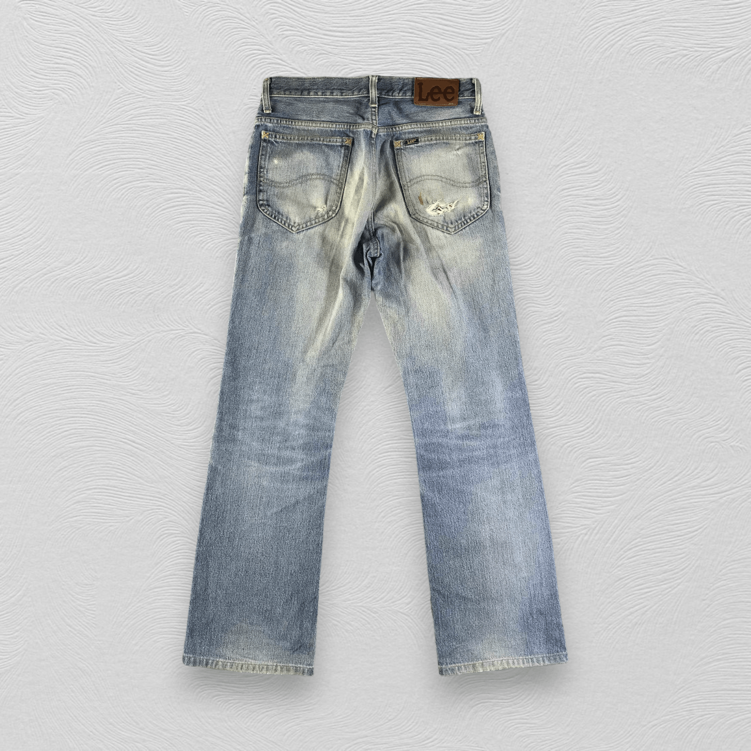 Lee Vintage Lee Flare Jeans Ripped Faded Blue KJ2531 Size US 29 - 2 Thumbnail