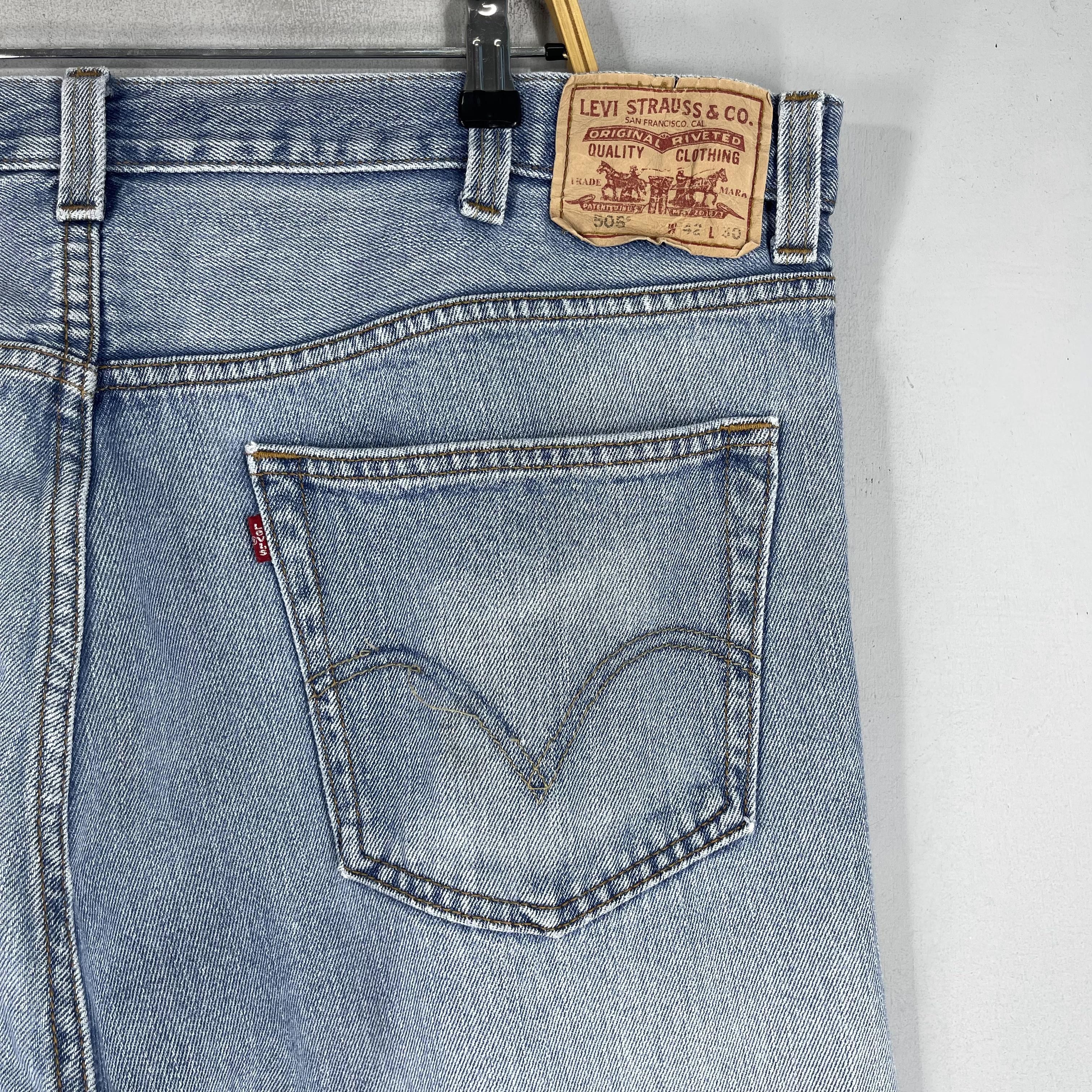 Levi's × Vintage W42 L29 Vintage Levis 505 Distressed Thigh Ripped Jeans Size US 42 / EU 58 - 10 Thumbnail