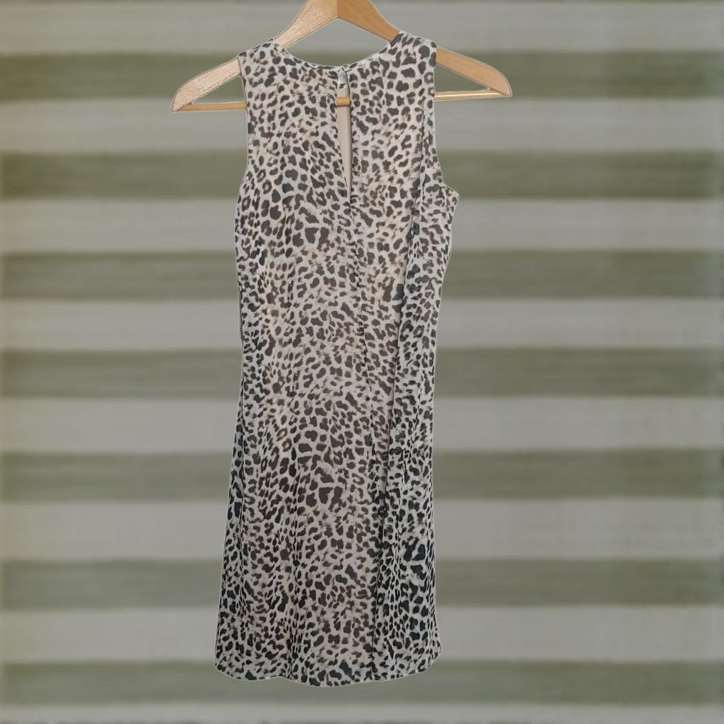Calvin Klein Calvin Klein Shift Dress Size 6 Sleeveless Leopard Print Beige/Brown Women Everyday lightweight Size M / US 6-8 / IT 42-44 - 1 Thumbnail