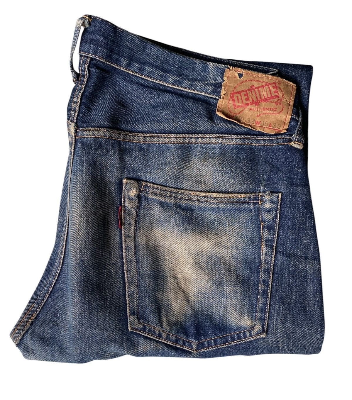 Denime Vintage🔥DENIME Selvage Aging Redline Jean W36 Size US 36 / EU 52 - 14 Thumbnail