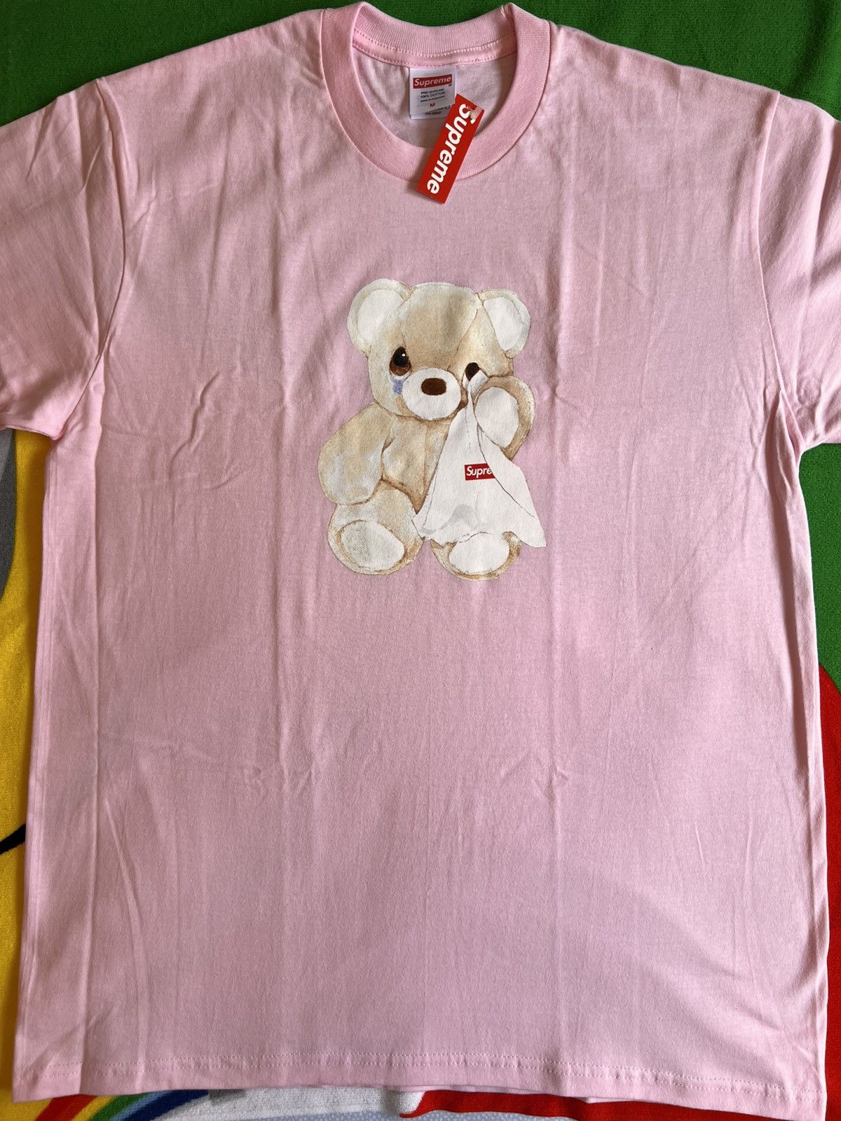 M Supreme Bear Tee 2025 light pink teddy cry tears peluche