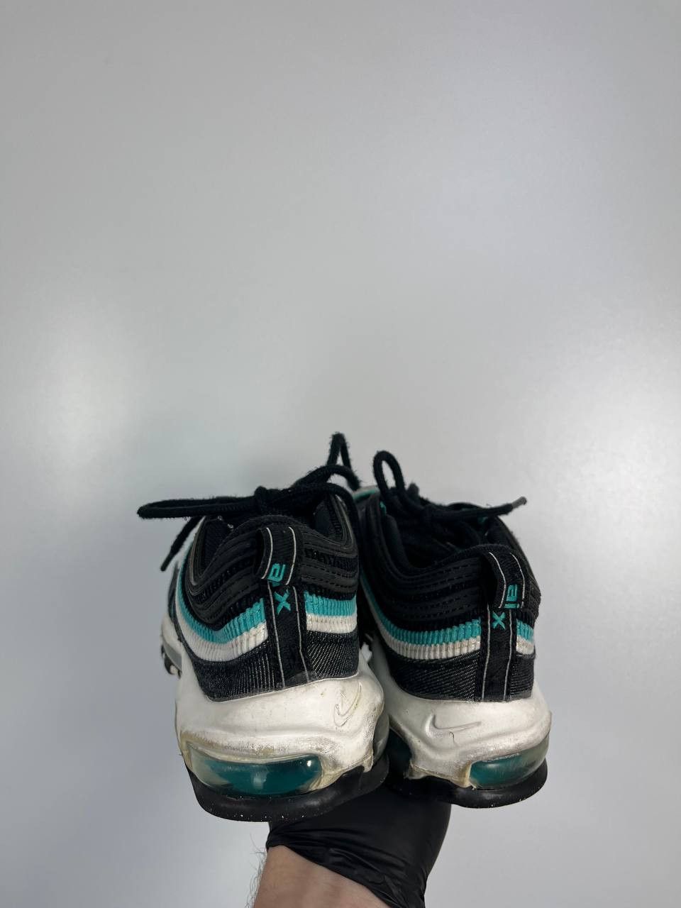 Nike Nike Air Max 97 Black Teal Running Shoes DN3275-001 Eur 36.5 Size US 5 / EU 37 - 4 Thumbnail