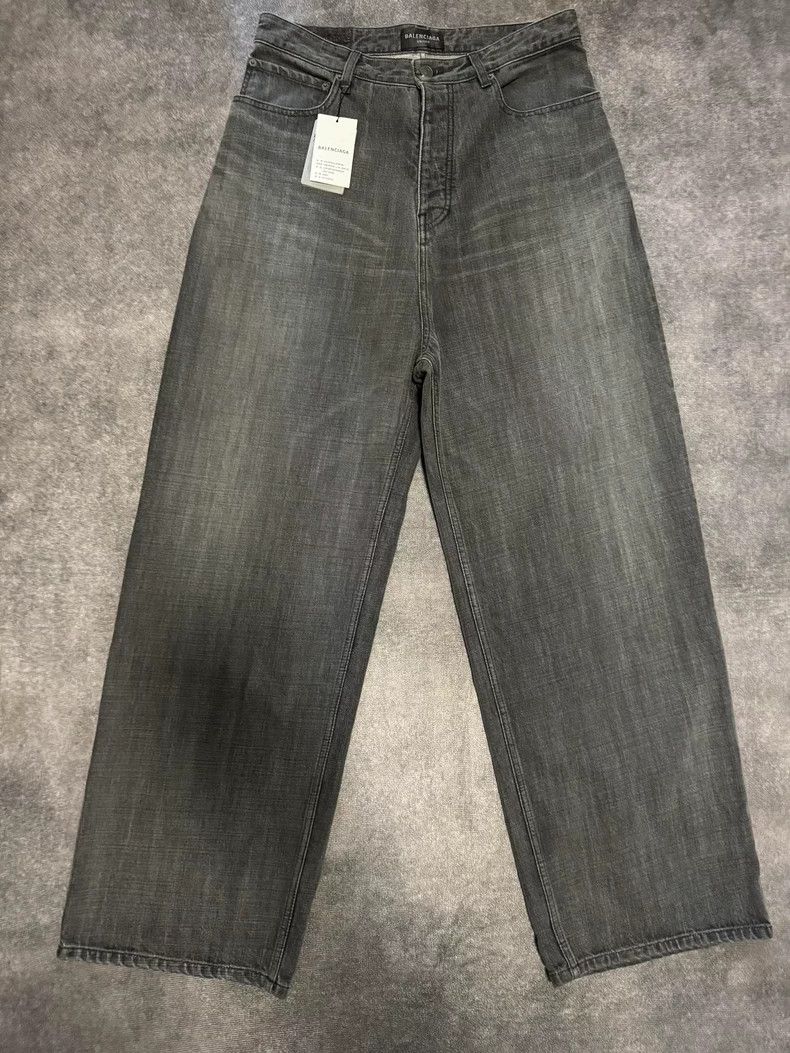 Balenciaga Balenciaga size XS Solid color mid-waist wide-leg casual j Size US 27 - 1 Thumbnail