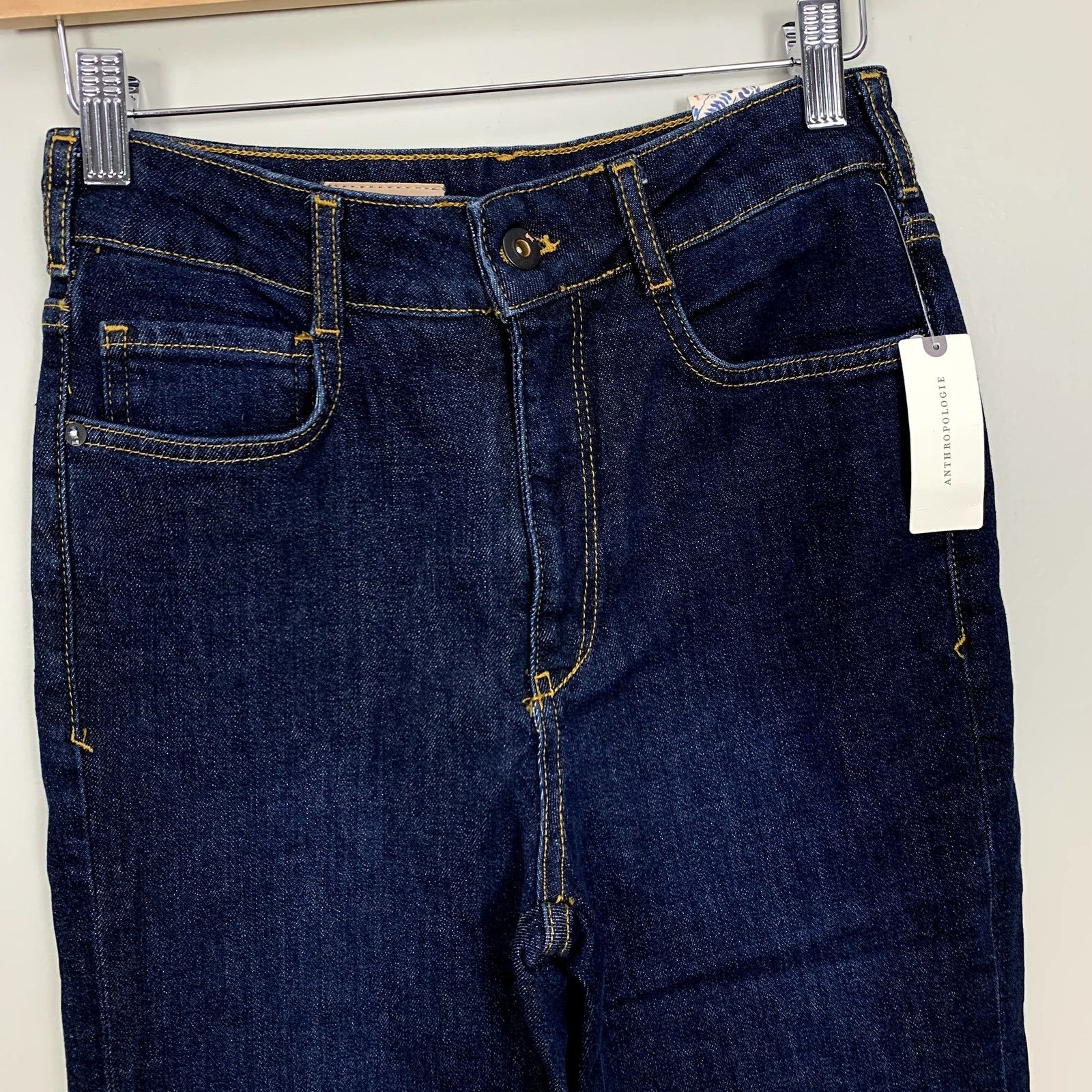 Anthropologie NWT Anthropologie Pilcro The Split Straight Jeans 26 Size 26" / US 2 / IT 38 - 5 Thumbnail