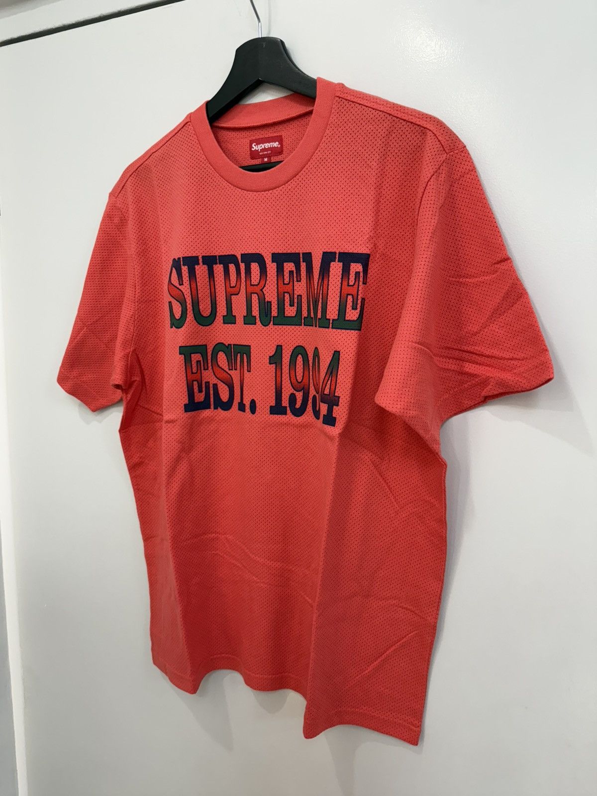 Supreme Supreme Cotton Mesh Gradient Logo T-Shirt Size US M / EU 48-50 / 2 - 3 Thumbnail