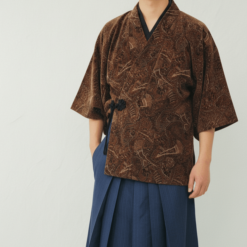 Japanese Brand Velvet Japanese Traditional Kimono Jacket Kendo Shogun ...