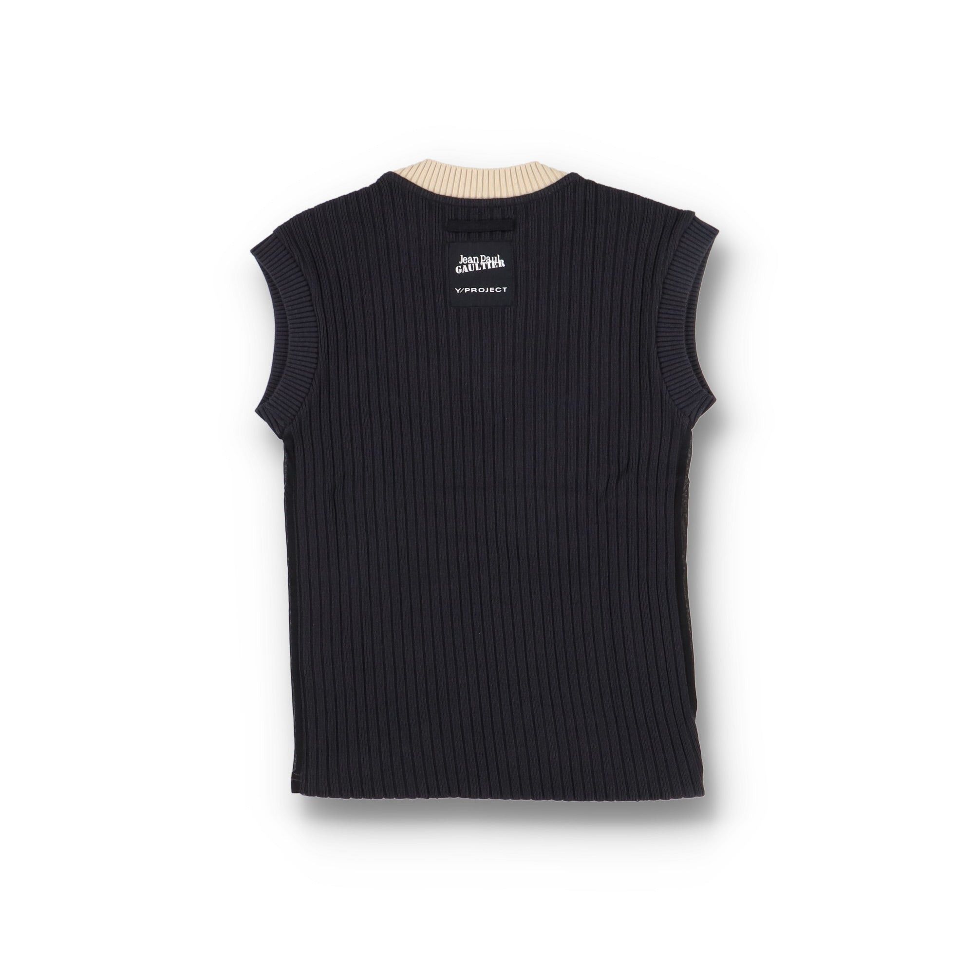 Jean Paul Gaultier × Y/Project Argyle Trompe L'oeil Sleeveless Sweater Size XS / US 0-2 / IT 36-38 - 4 Thumbnail