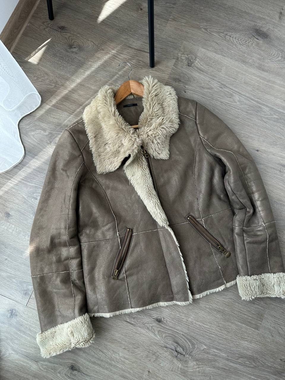 Japanese Brand × Vintage Vintage Japanese Avantgarde Faux Beige B.3 Style Jacket Y2K Size S / US 4 / IT 40 - 10 Thumbnail